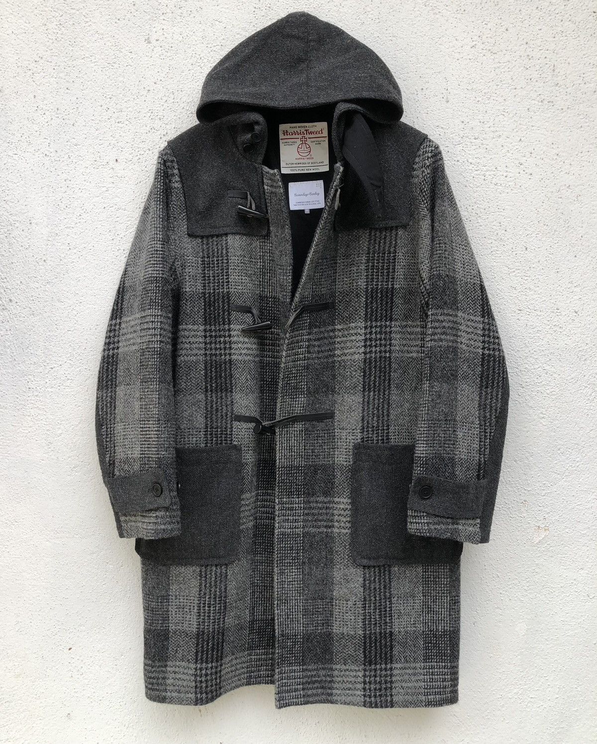 Harris Tweed Harris Tweed x Sevendays Sunday Wool Duffel Coat Jacket Size US M / EU 48-50 / 2 - 1 Thumbnail