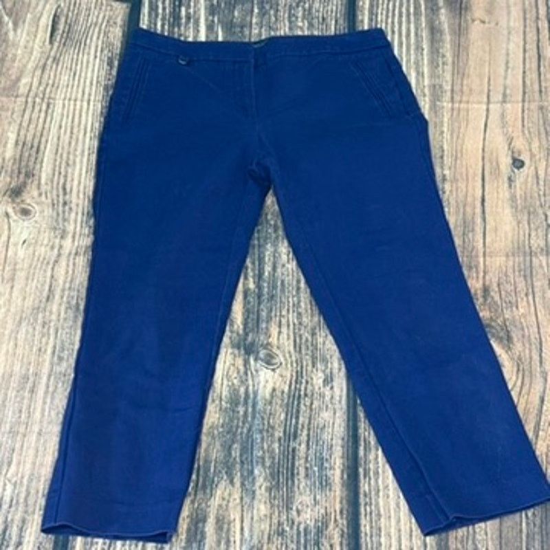 Adrianna Papell Adrianna Papell Women's Size 4 Blue Stretch Chino Pants Size 27" / US 4 / IT 40 - 4 Thumbnail