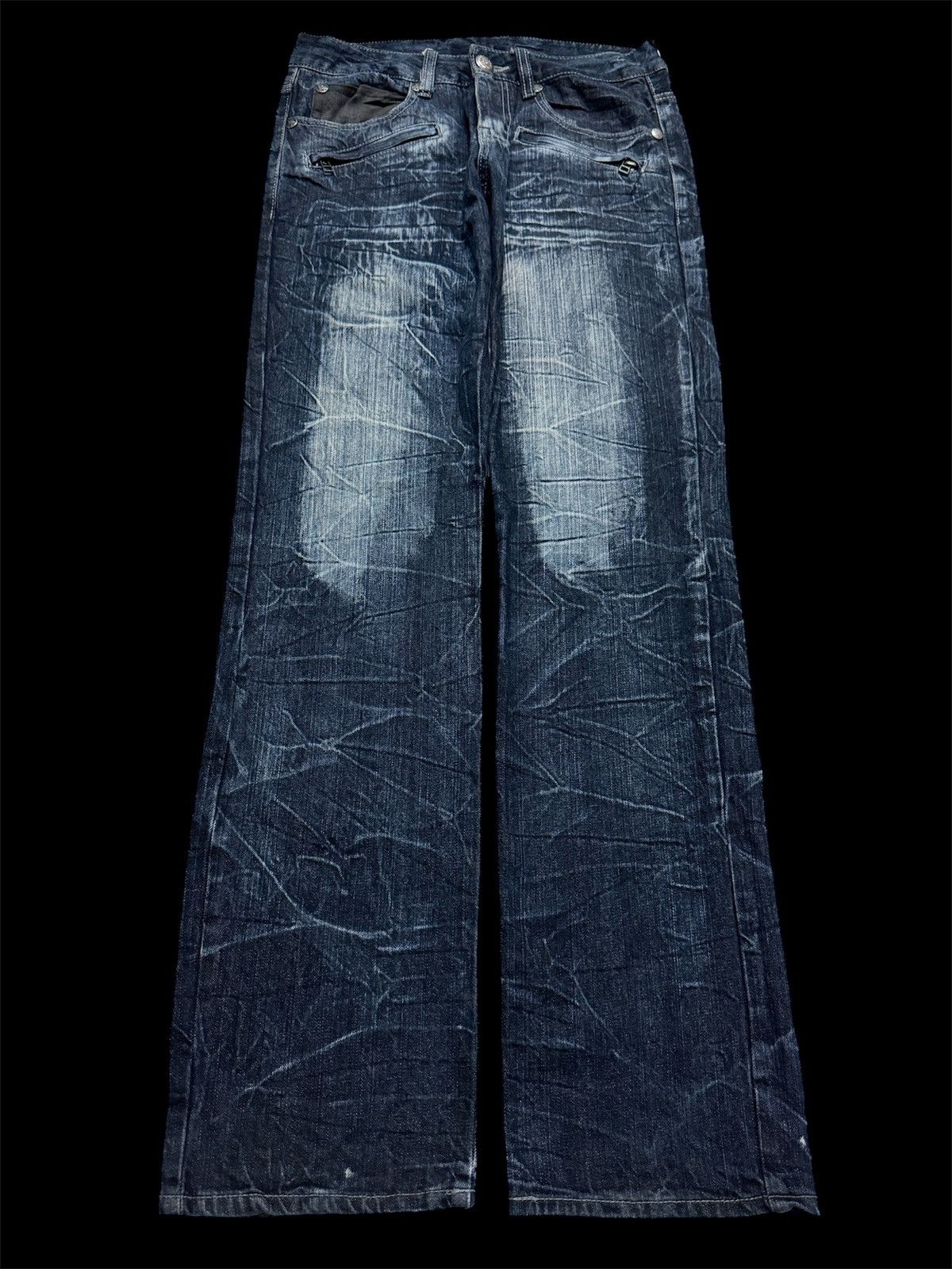 Japanese Brand 💥SICK Faded Jean Double Focus Multipocket Insane Pocket Rare Size US 30 / EU 46 - 1 Thumbnail