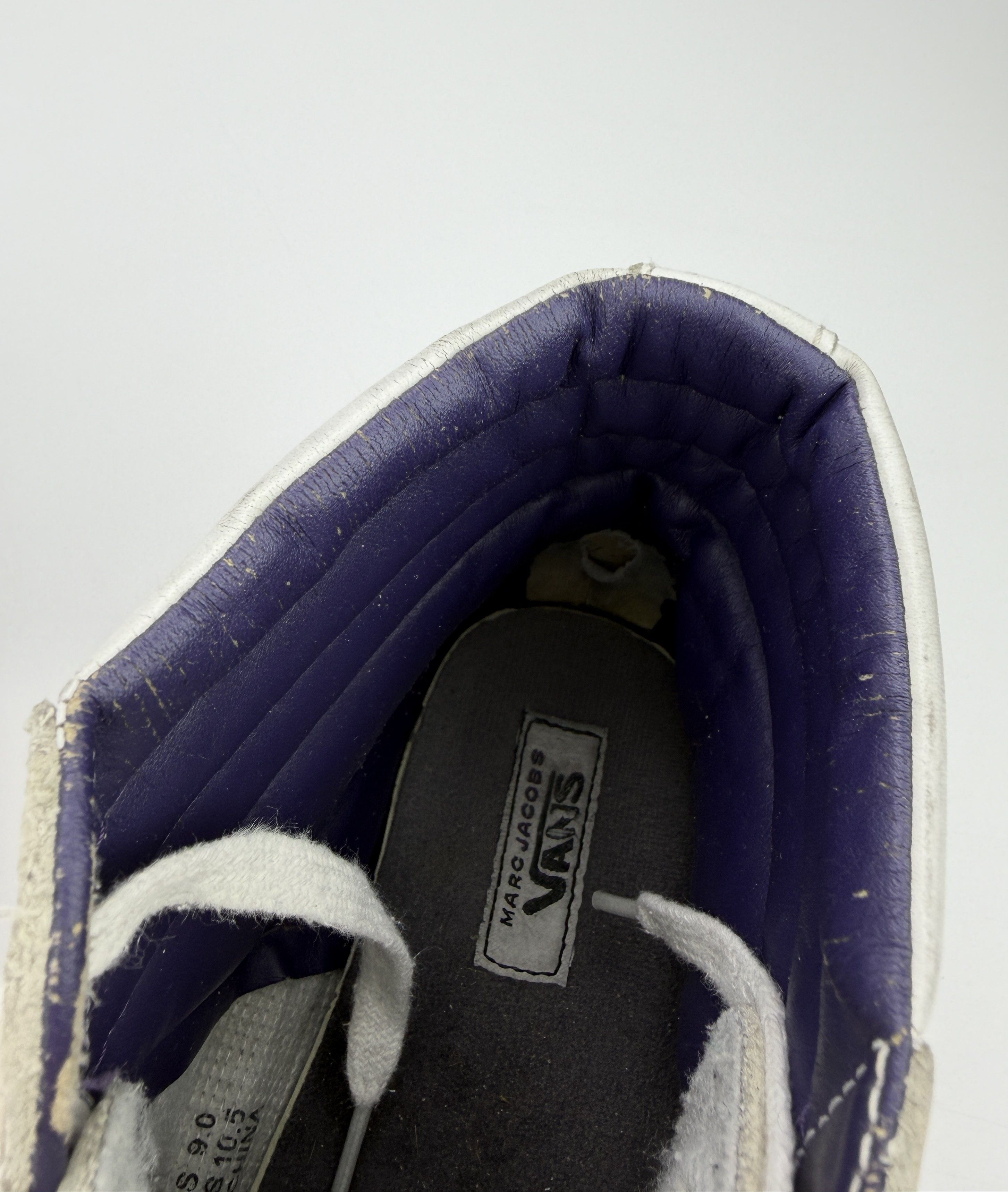 Marc Jacobs × Vans Vans Marc Jacobs White Leather Mid Sneakers Shoes Size US 9 / EU 42 - 13 Thumbnail