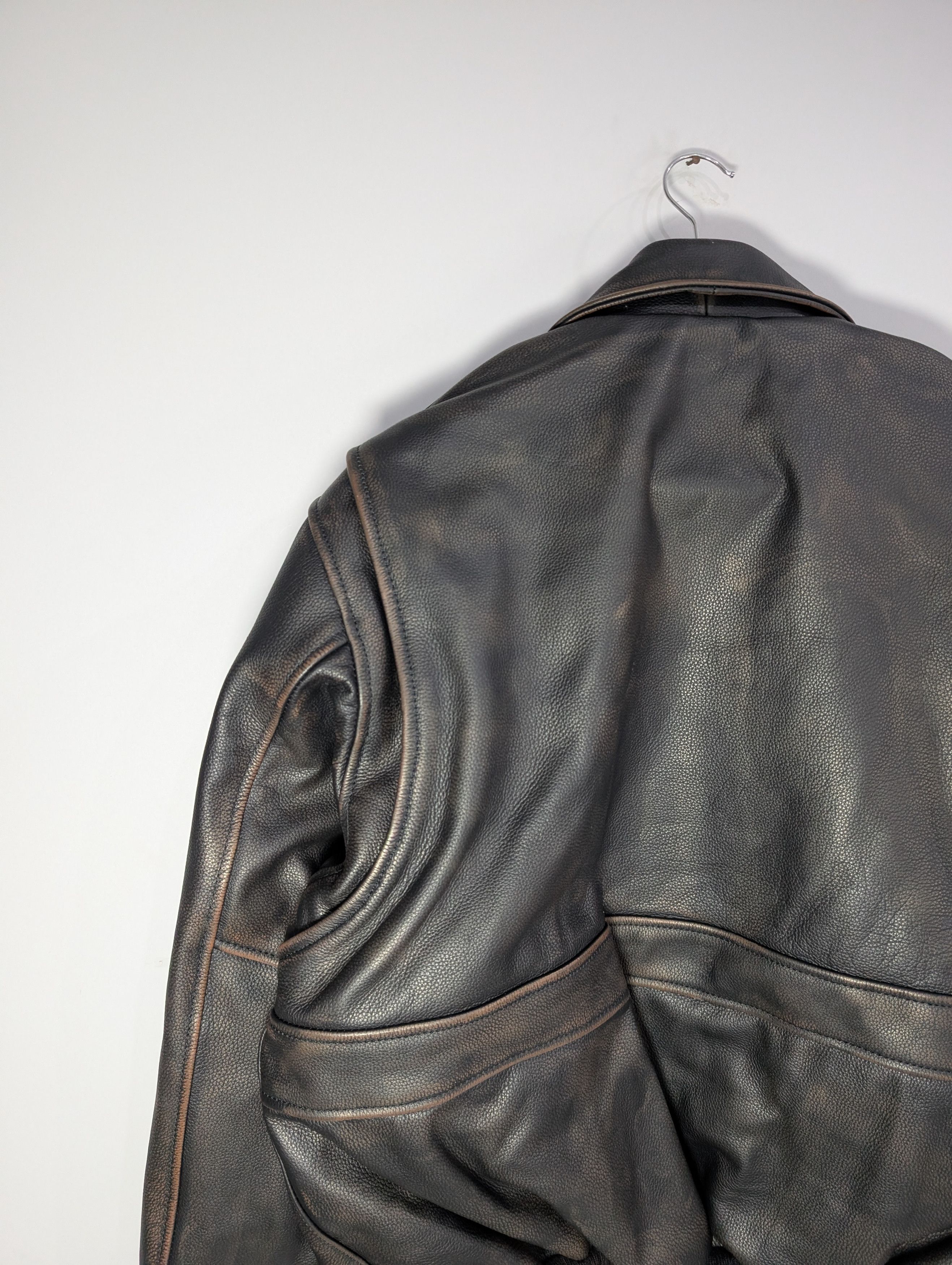 Vintage Oversized Retro Vintage Look Real Cowhide Leather Jacket Size US M / EU 48-50 / 2 - 6 Thumbnail