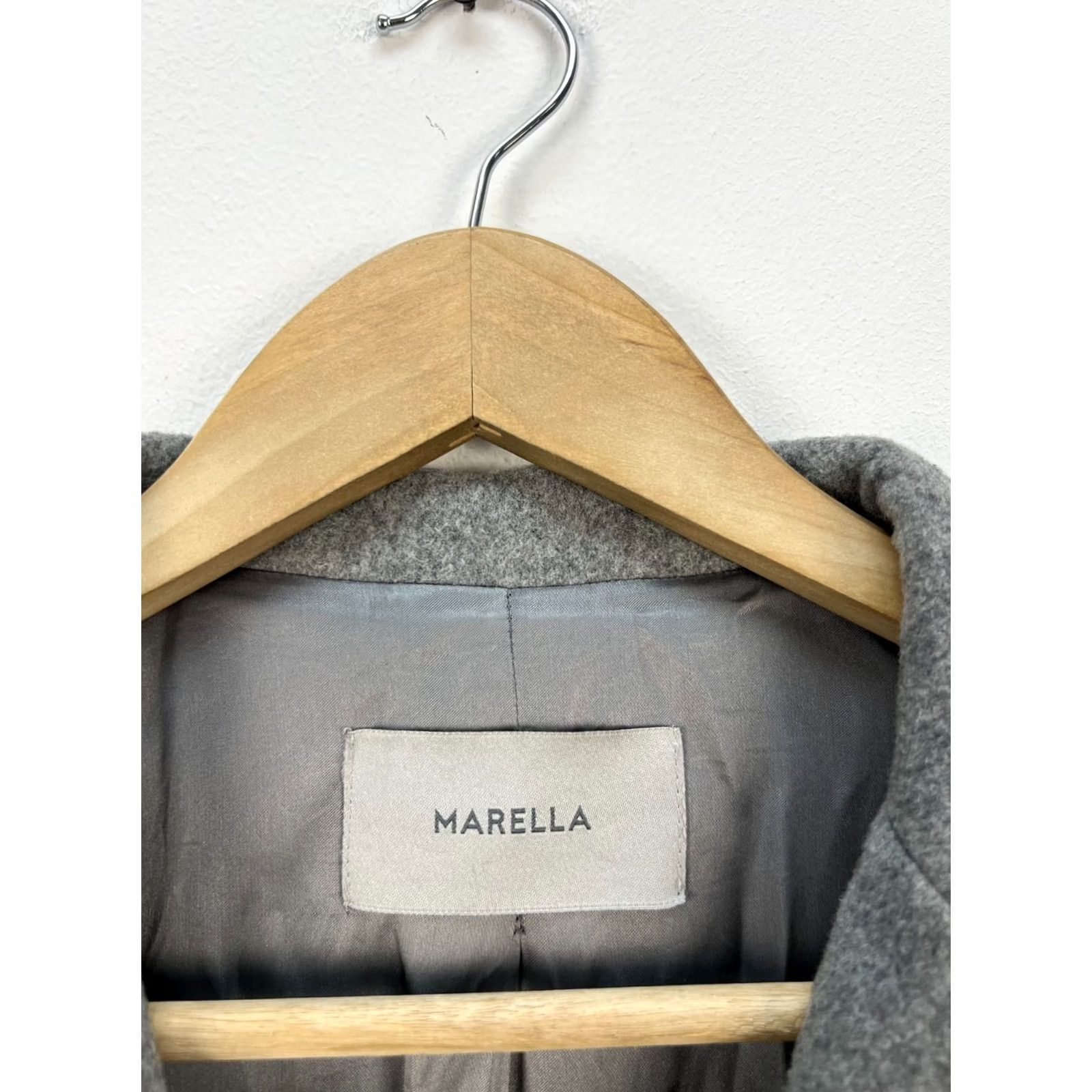 Marella Marella Wool Coat Jacket Ladies UK 12 US 8 Gray Vintage Coat Marella Women Wool Fall Winter Casual Business Size M / US 6-8 / IT 42-44 - 4 Thumbnail