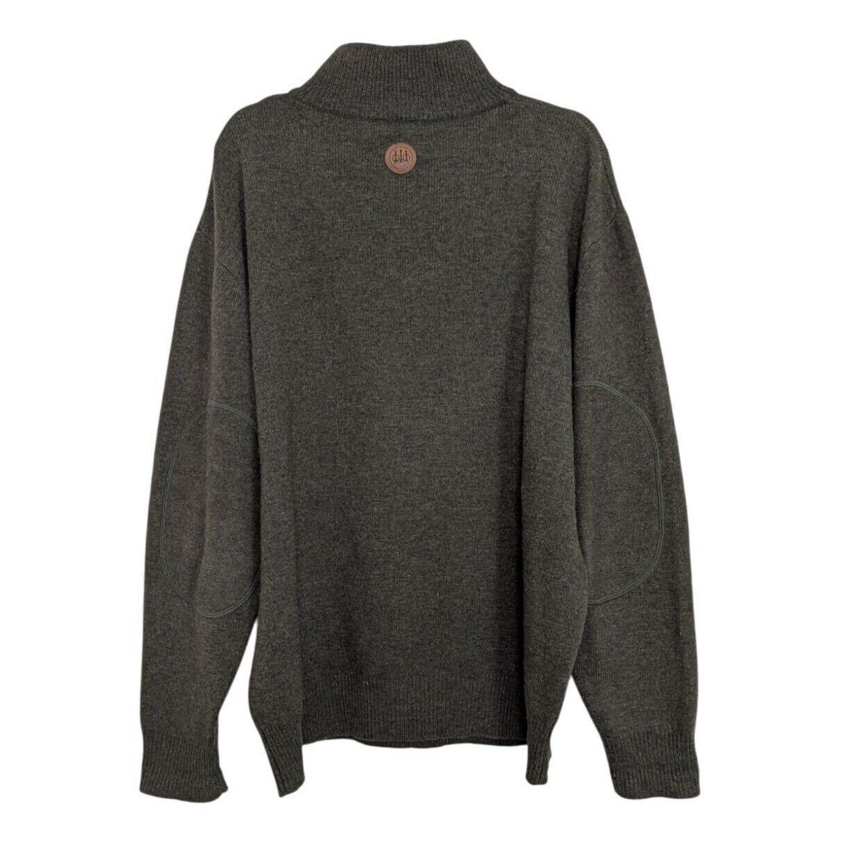 Beretta Beretta Lambswool 1/4 Zip Sweater Mens Size XL Dark Green Size XL / US 12-14 / IT 48-50 - 10 Thumbnail