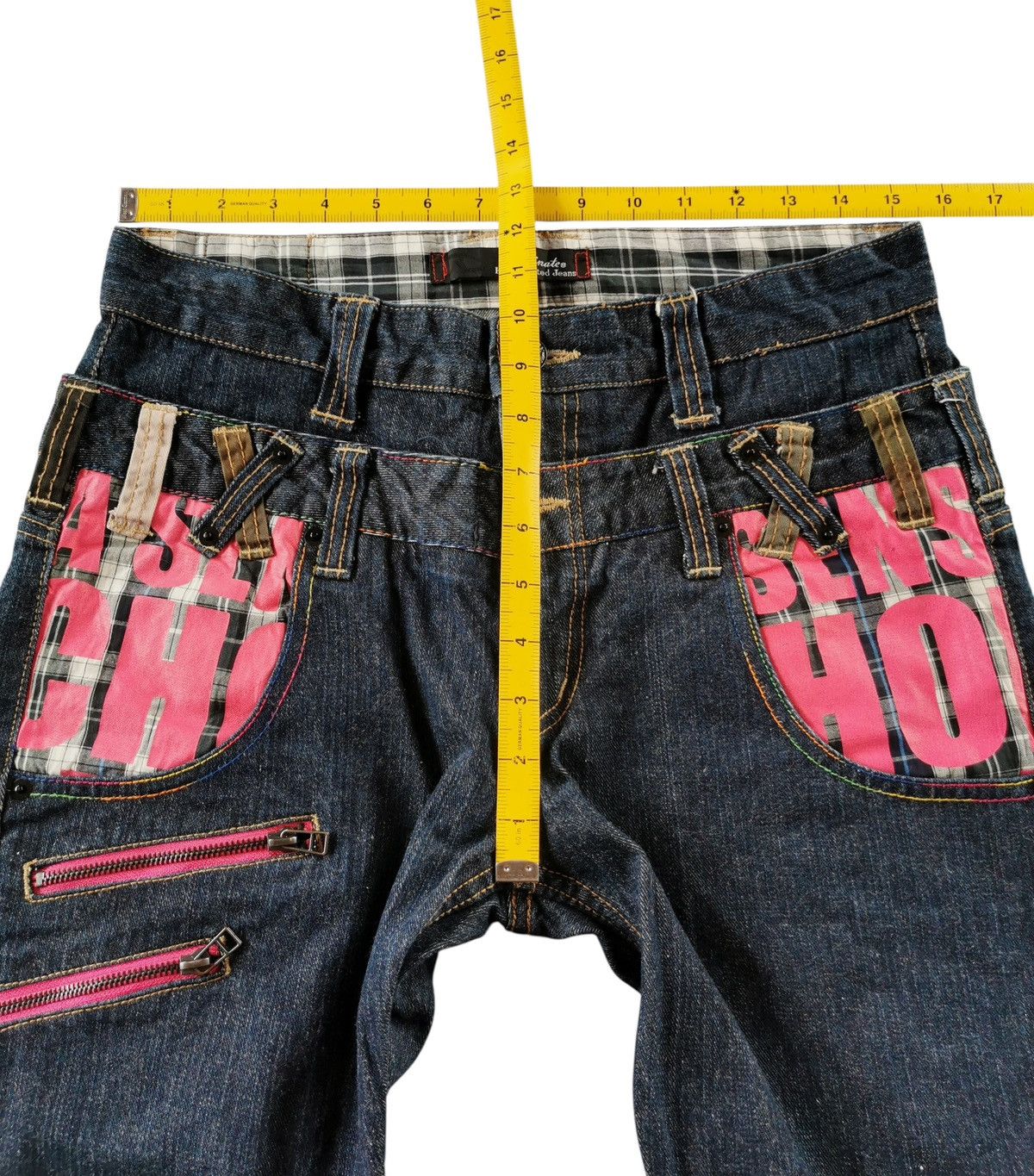 Hysteric Glamour Double Dominate Jeans Sensho Graphic Zip Rare Japanese Denim Size US 31 - 11 Thumbnail