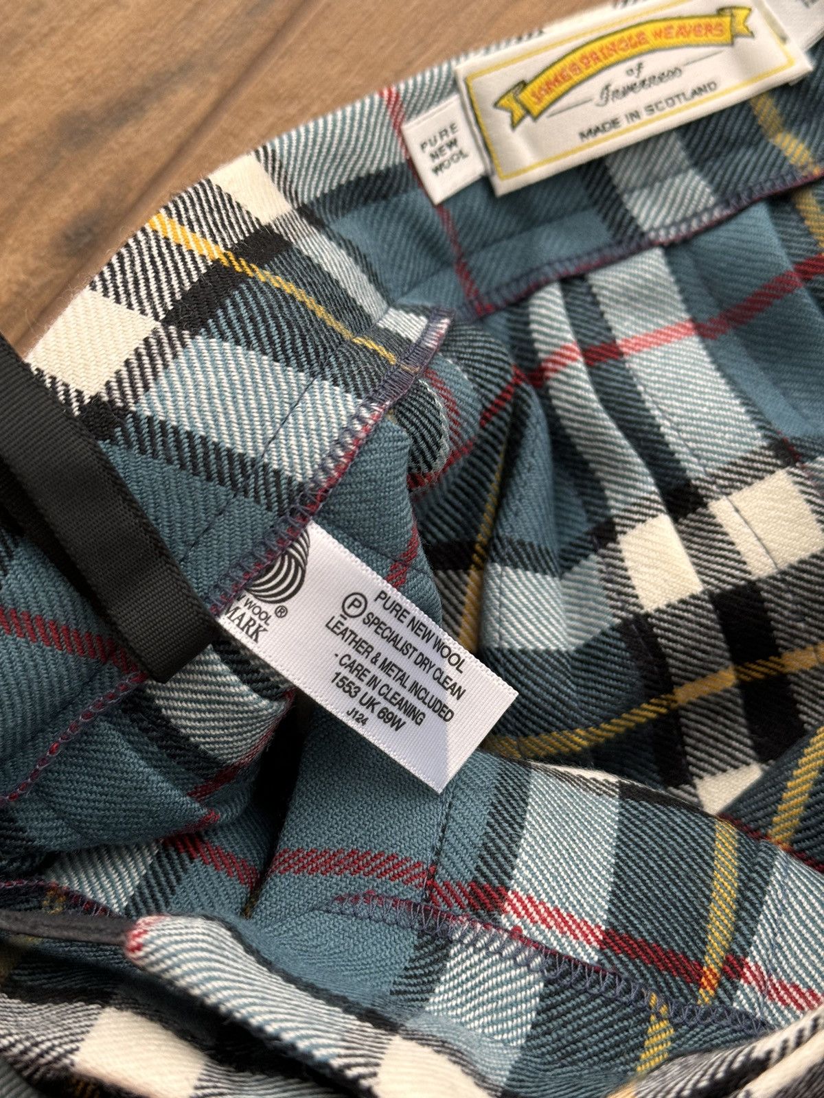 Pringle Of Scotland × Vintage Vintage James Pringle Weavers of Inverness Wool Tartan Kilt Size 30" / US 8 / IT 44 - 12 Thumbnail