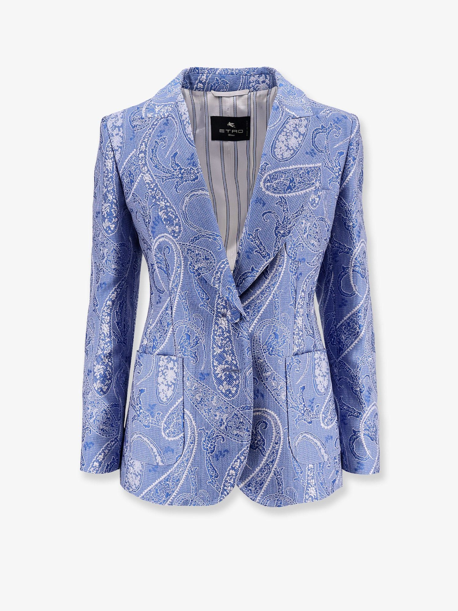 Etro Silk Blend Single-Breasted Blazer Size L / US 10 / IT 46 - 1 Thumbnail