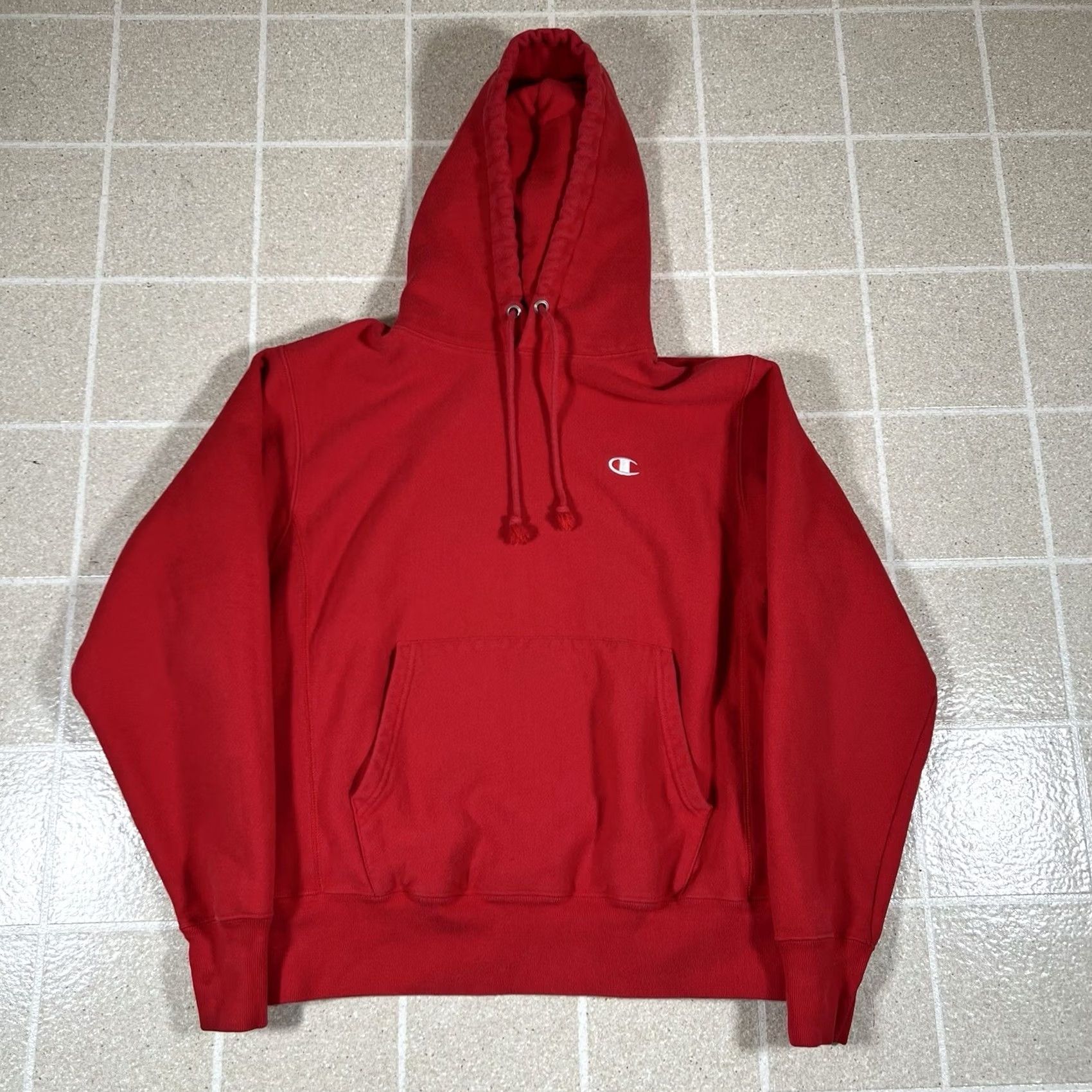 Champion VINTAGE Champion Reverse Weave Hoodie Mens Medium Red Pullover Sweatshirt Y2K Size US M / EU 48-50 / 2 - 2 Thumbnail