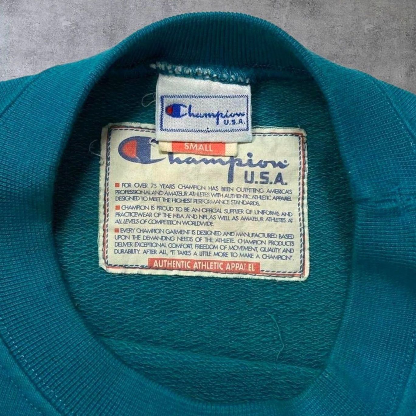 Champion Vintage Champion Embroidered Spellout Lightweight Turquoise Sweatshirt Small Mens Cardigan? Size US S / EU 44-46 / 1 - 2 Thumbnail