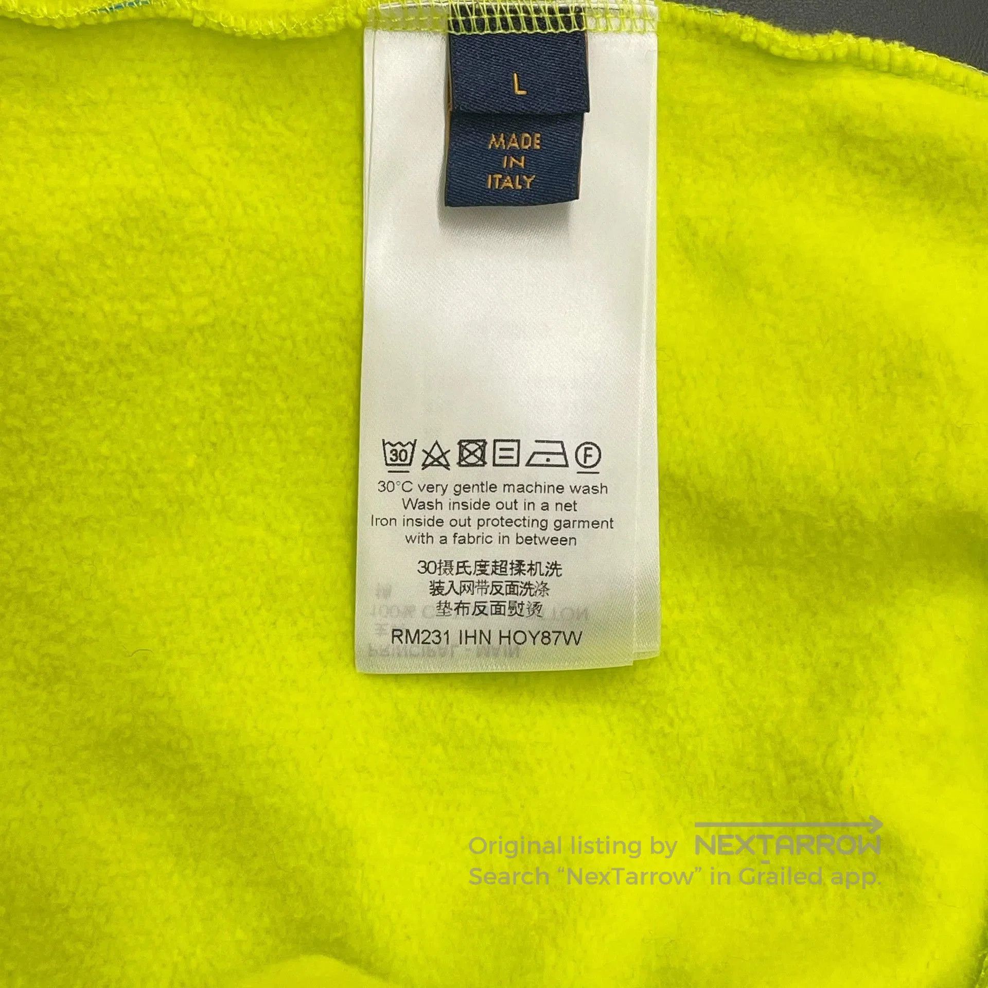 Louis Vuitton lv fluorescent green logo sweatshirt unisex. Size US L / EU 52-54 / 3 - 6 Thumbnail