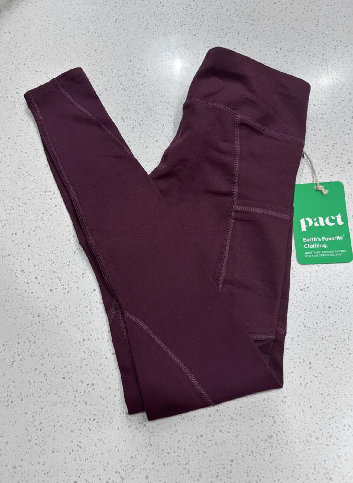 Patagonia Pact Maroon Organic Cotton Athleisure Leggings XS Flawed Size 26" / US 2 / IT 38 - 3 Thumbnail