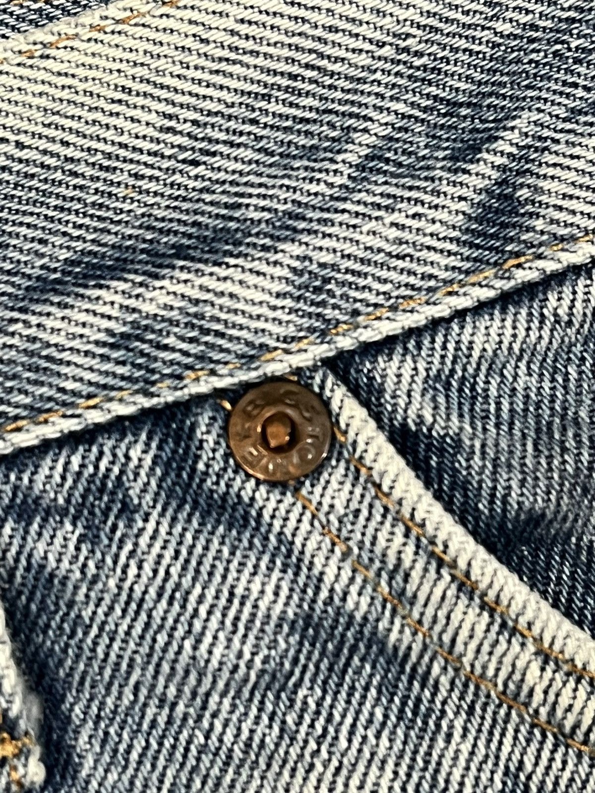 Le Grande Bleu (L.G.B.) Vintage BigStone Baggy Distressed Denim Size US 37 - 8 Thumbnail