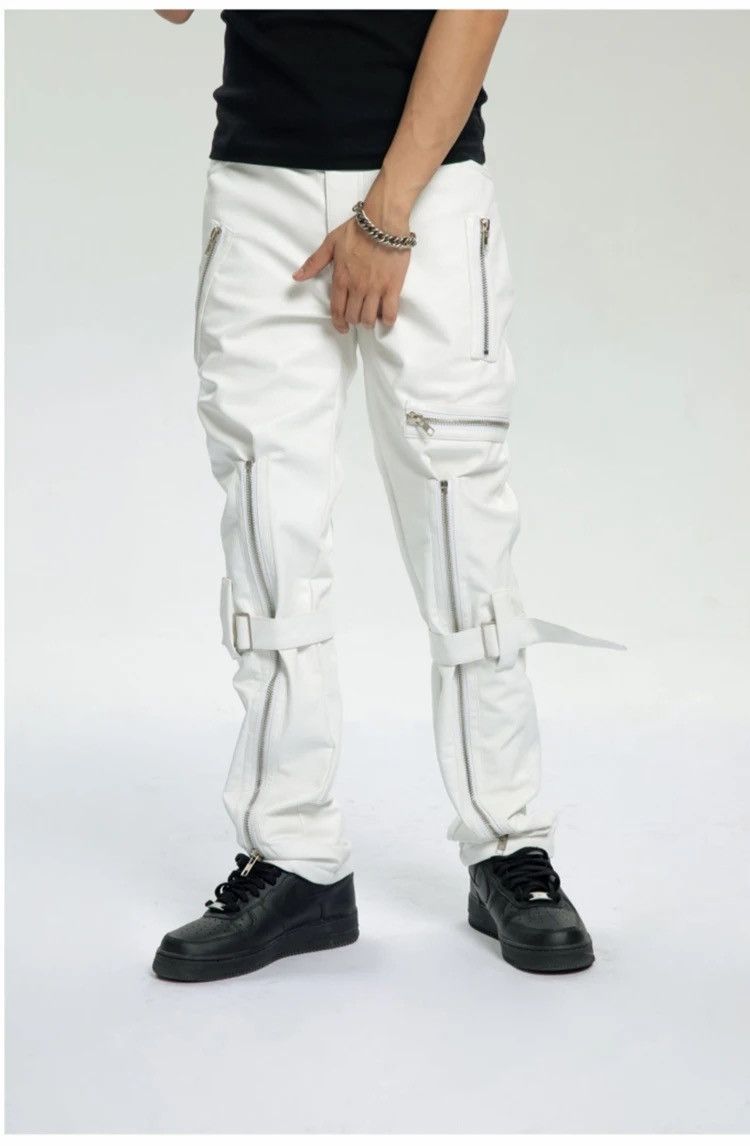 Leather × Vintage Cool White Pu Leather Pants Men Size US 30 / EU 46 - 5 Thumbnail