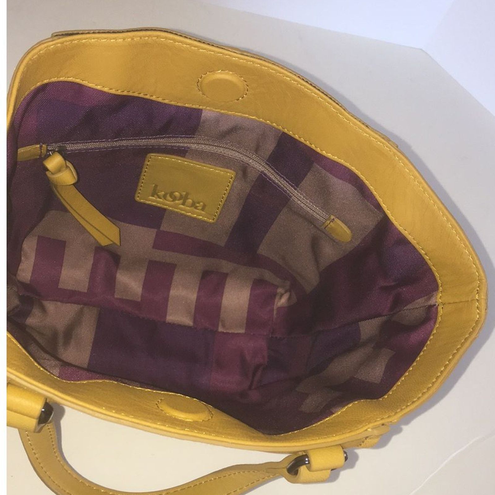 Other Kooba Orian Mini Flap Crossbody Small Leather Tote Yellow Size ONE SIZE - 3 Thumbnail