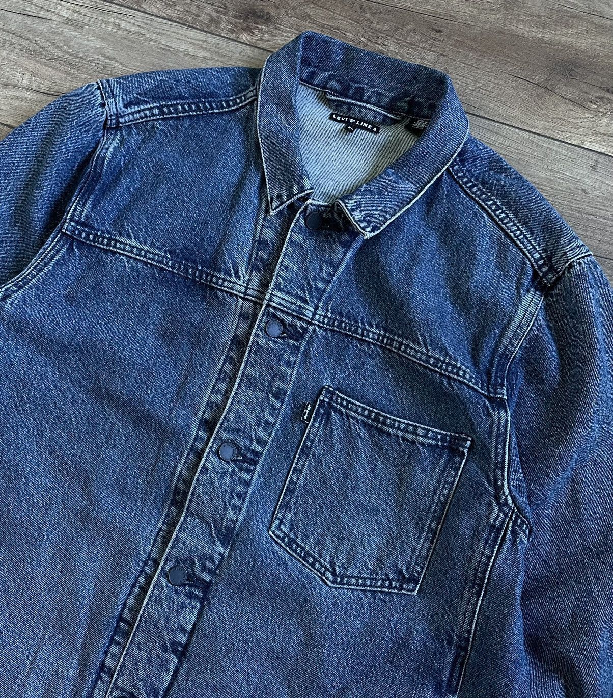 Levi's Levi’s Line 8 Washed Blue Denim Skate Trucker Jacket Size US XL / EU 56 / 4 - 3 Thumbnail
