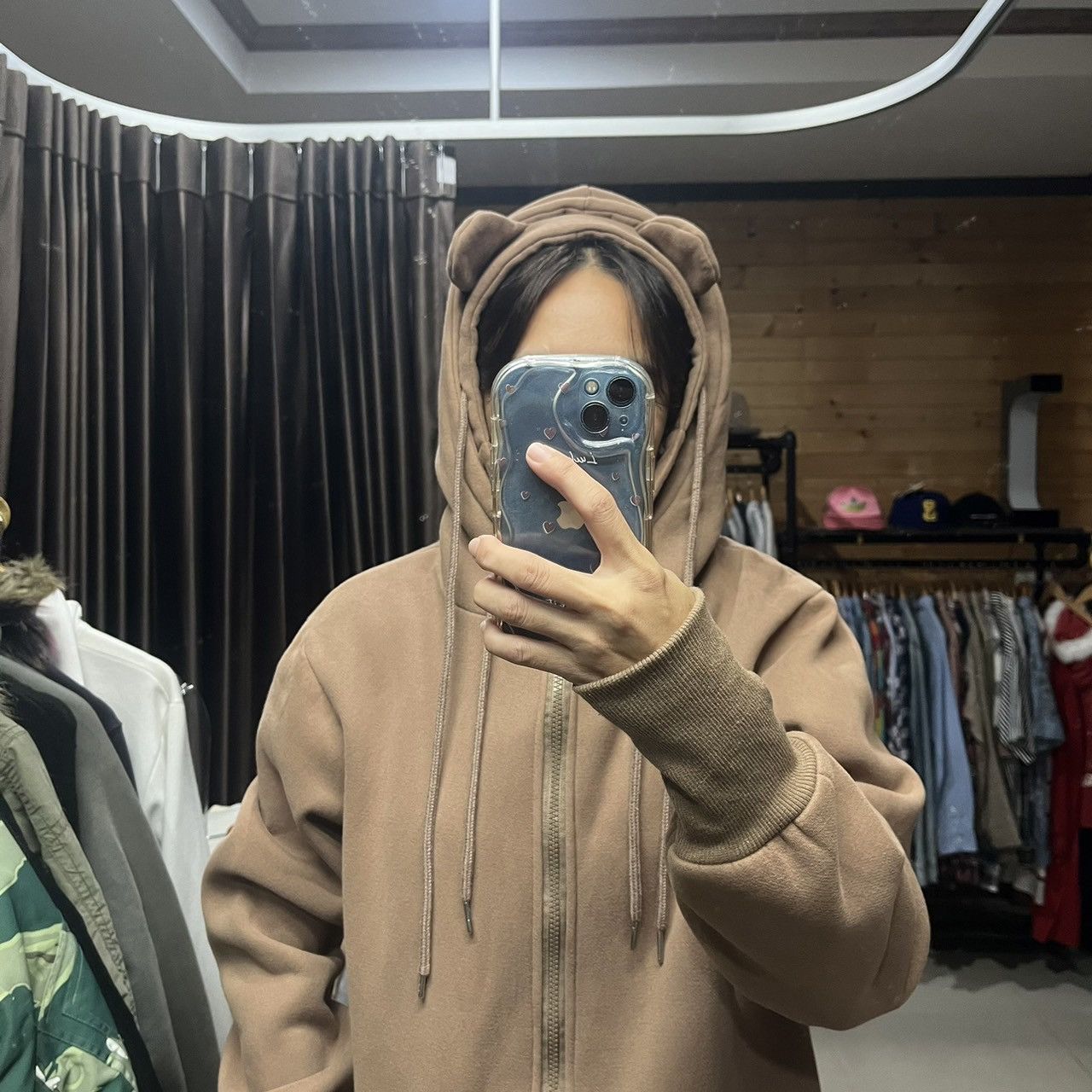 Issey Miyake × Ne-Net × mercibeaucoup Bear Ear Zip Up Double Hoodie Mercibeaucoup Ne Net Style Size US M / EU 48-50 / 2 - 2 Thumbnail