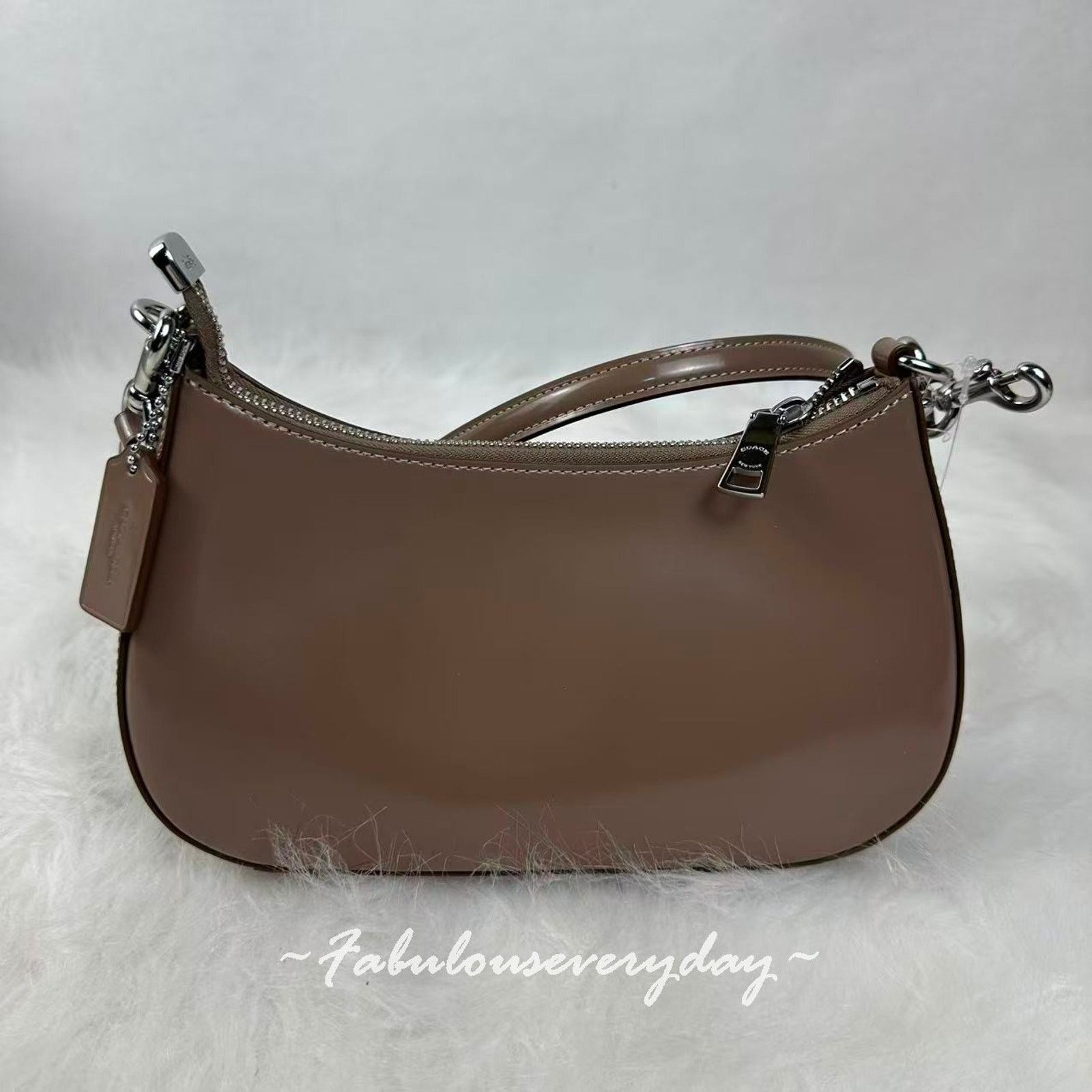 Coach Coach Teri Shoulder Bag Crossbody In Leather Silver/Clay Size ONE SIZE - 4 Thumbnail