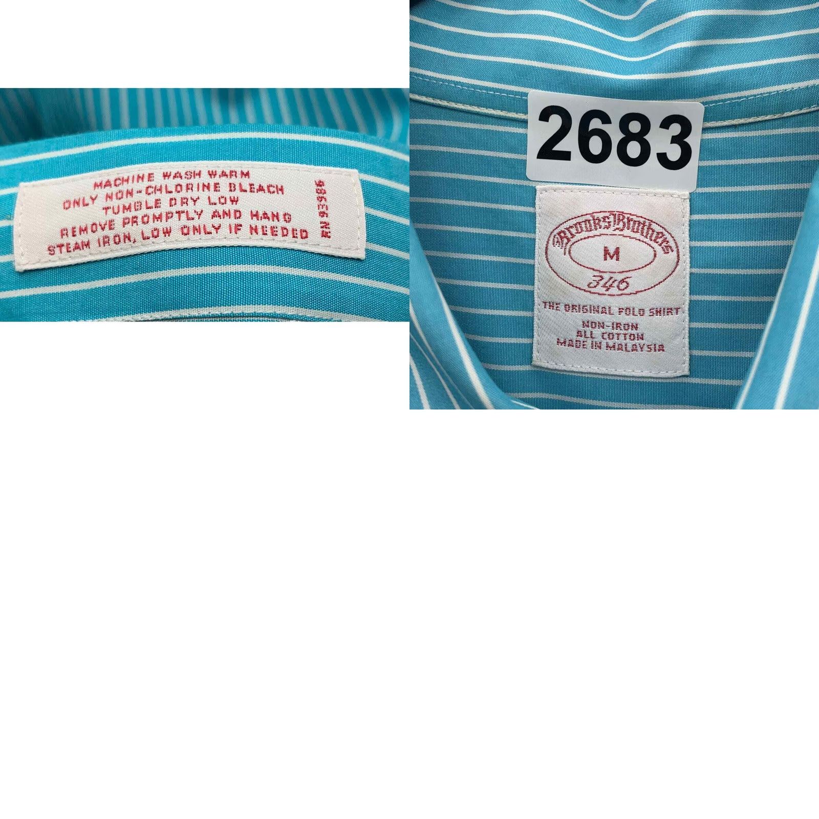 Brooks Brothers Brooks Brothers Button Up Shirt Mens Medium Non Iron Blue White Preppy Dad 346 Size US M / EU 48-50 / 2 - 9 Thumbnail