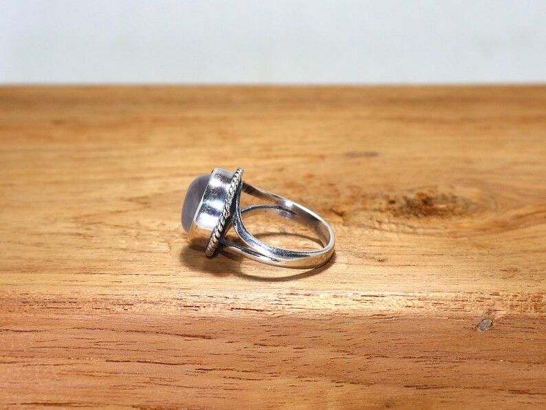 Handmade Handmade Rose Quartz Ring: 925 Sterling Silver Gemstone Ring Size ONE SIZE - 6 Thumbnail