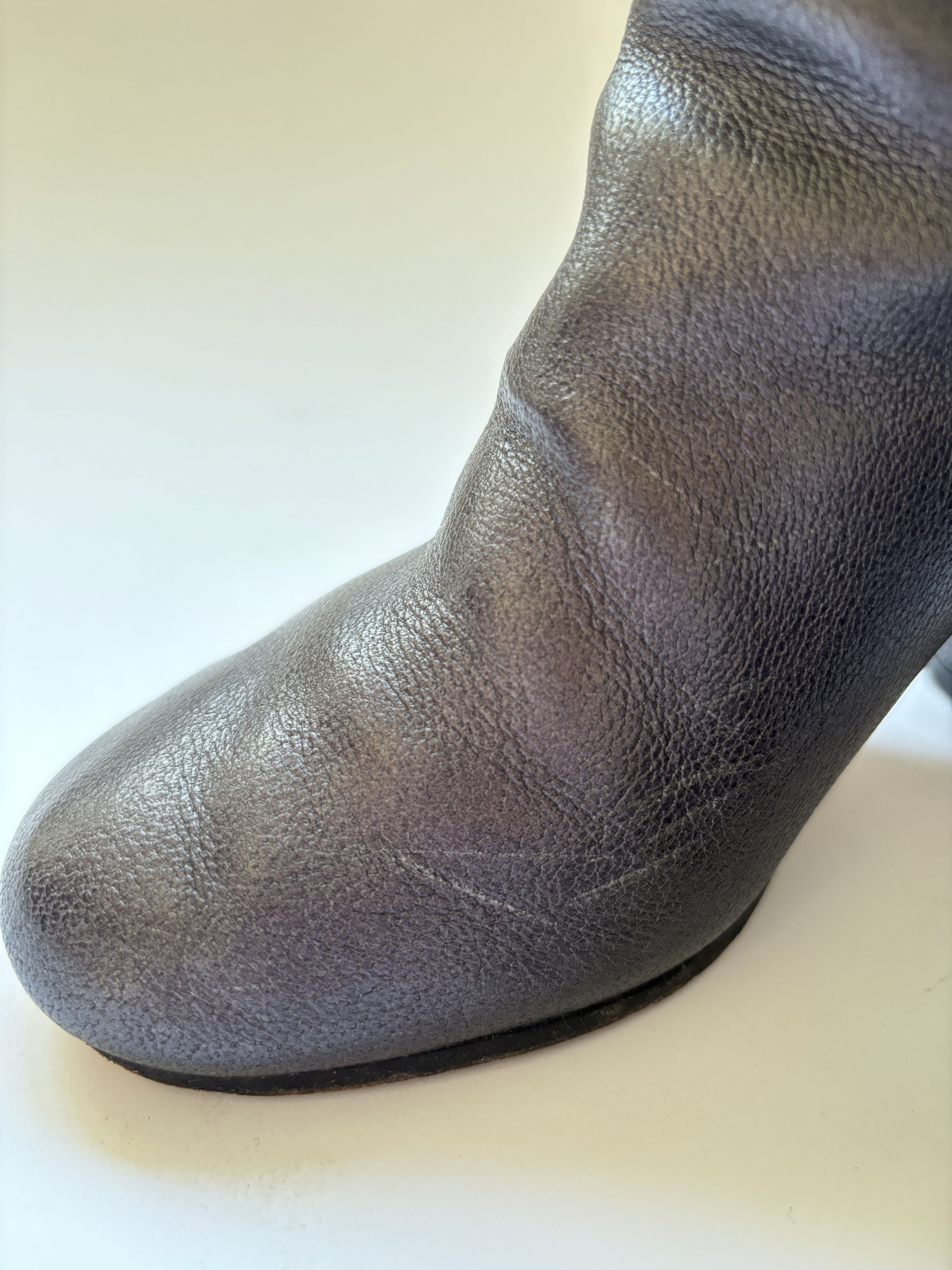 Maison Margiela ⚡️QUICK SALE⚡️Maison Margiela Metallic Round-Toe Ankle Boots Size US 5.5 / IT 35.5 - 14 Thumbnail