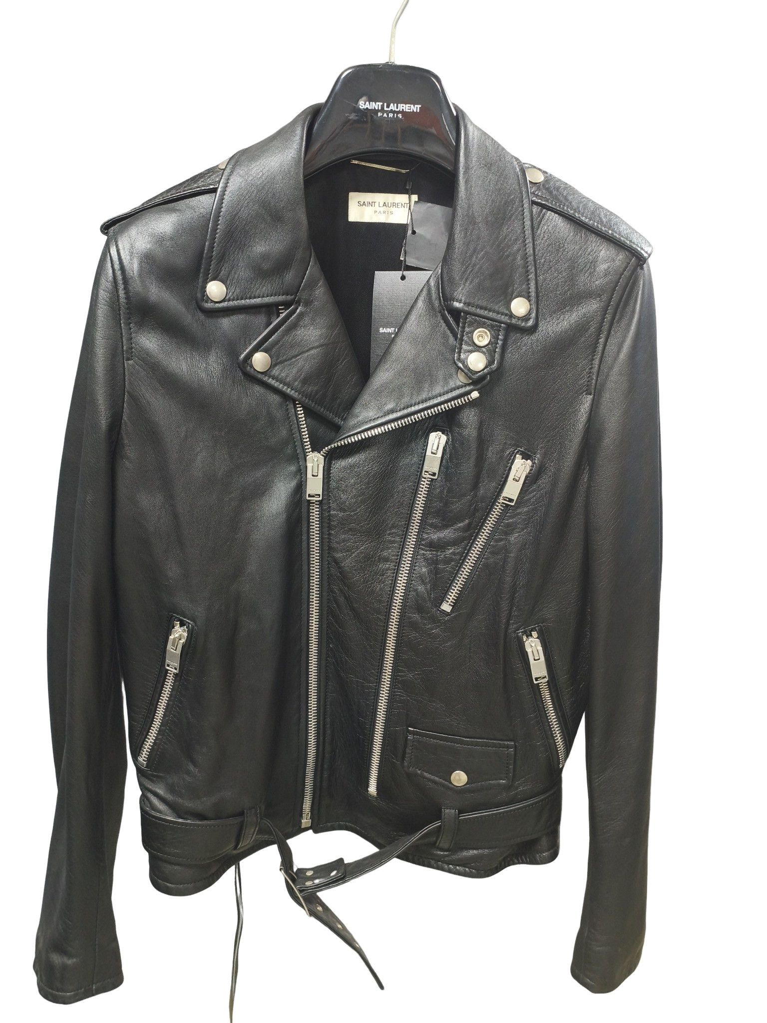 Saint Laurent Paris L17 Blood Luster Leather Jacket | Grailed