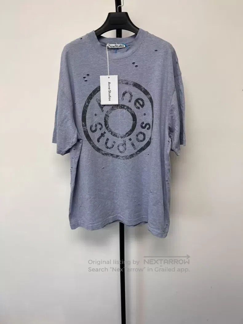 Acne Studios Acne Studios Round neck short sleeve distressed logo print Size US M / EU 48-50 / 2 - 1 Thumbnail
