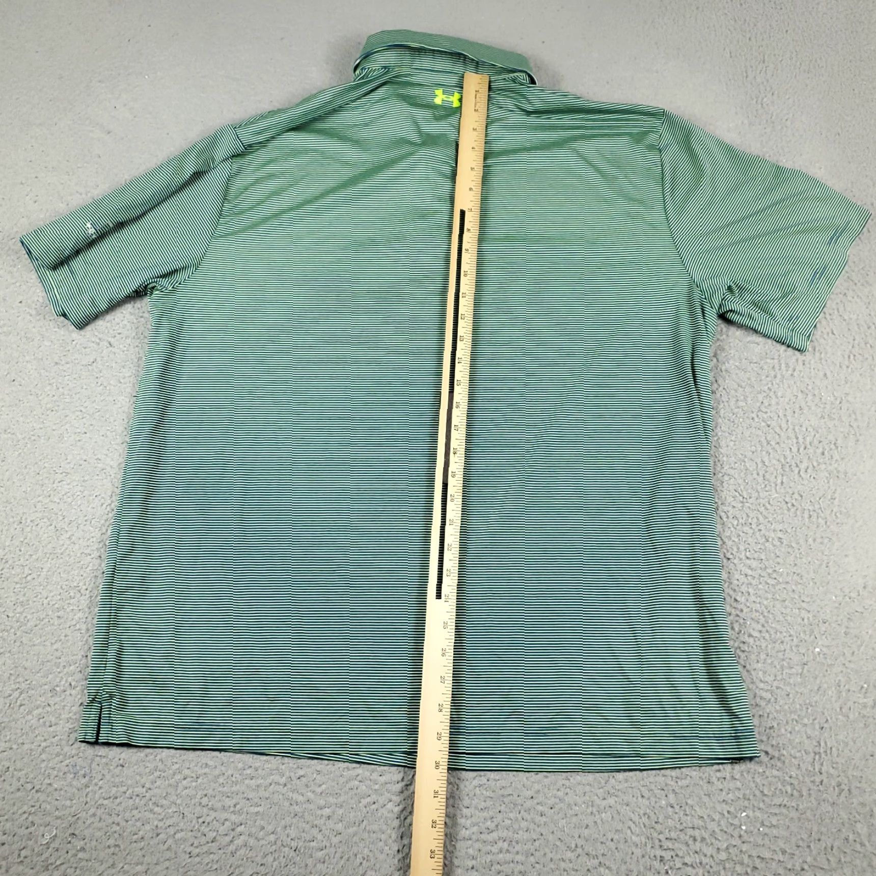 Under Armour Under Armour Polo Shirt Mens 2XL Blue Yellow Striped Golf Casual Short Sleeve Polo Mens 2XL Yellow Striped Sports Casual Shirt Mens Size US XXL / EU 58 / 5 - 4 Thumbnail