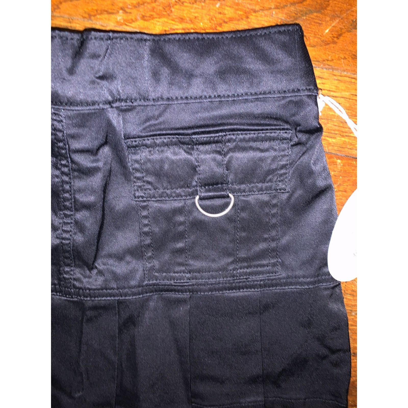 Other × Vintage VTG Diva Pleated Mini Skirt Belted Y2K Black Deadstock Small Size 24" / US 00 / IT 34 - 6 Thumbnail