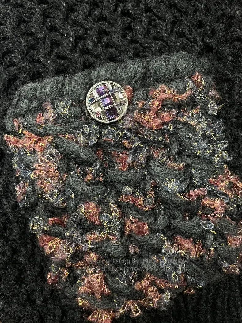 Chanel Chanel Grey patchwork tweed knitted cardigan jacket Size XS / US 0-2 / IT 36-38 - 2 Thumbnail