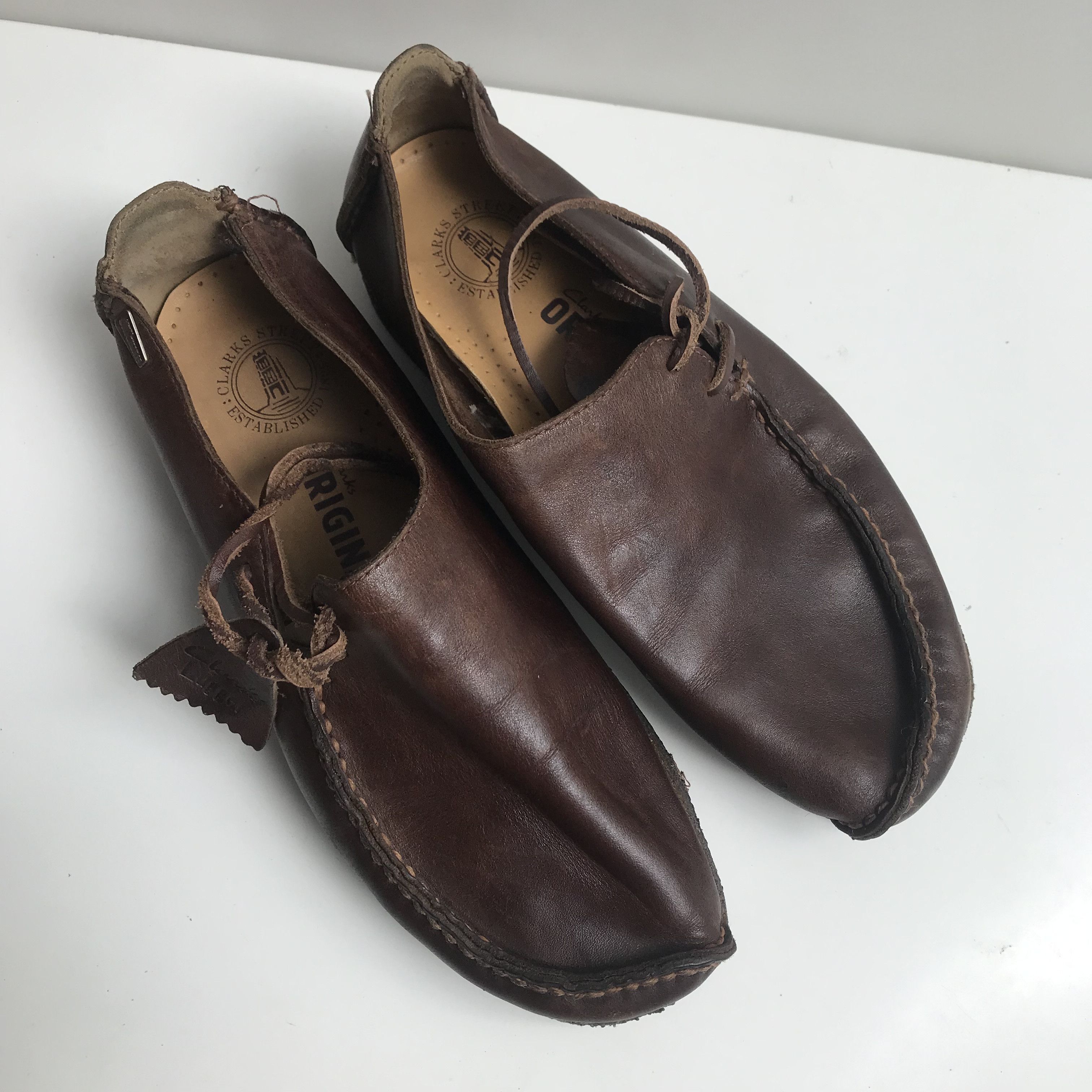 Clarks Vintage Clarks original Lugger brown leather Low Shoes Size US 8.5 / EU 41-42 - 5 Thumbnail