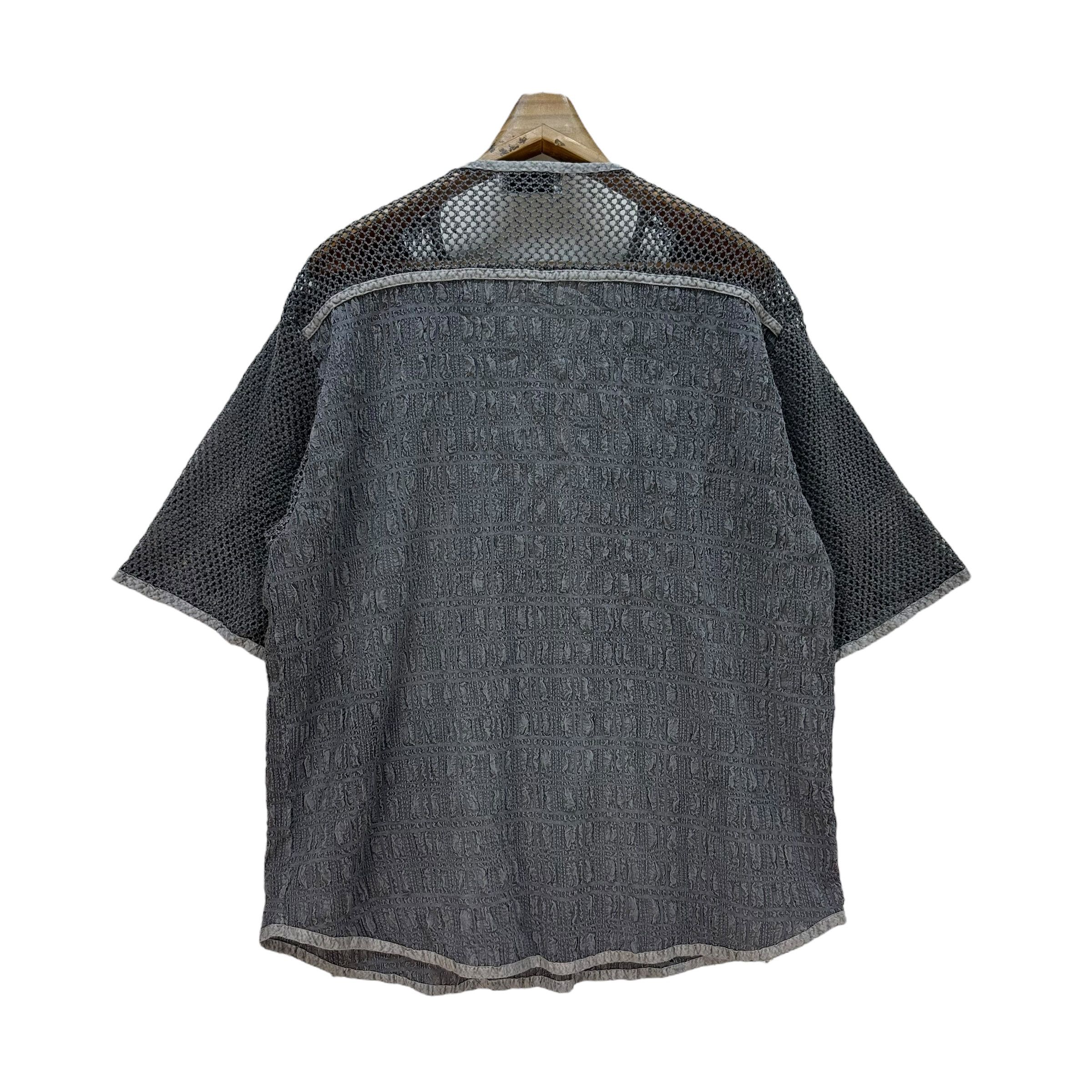 Vintage LOUIS BAMBOO SHOOT HALF BUTTON MESH SHIRT #9010-48 Size XL / US 12-14 / IT 48-50 - 10 Thumbnail