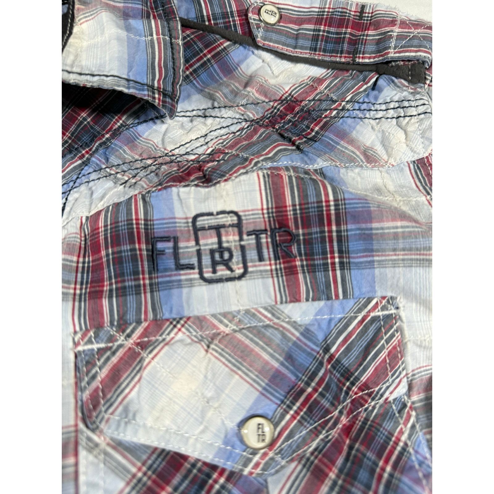 Altru FLTR Plaid Button Down Shirt Mens Large Long Sleeve Western Size US L / EU 52-54 / 3 - 2 Thumbnail