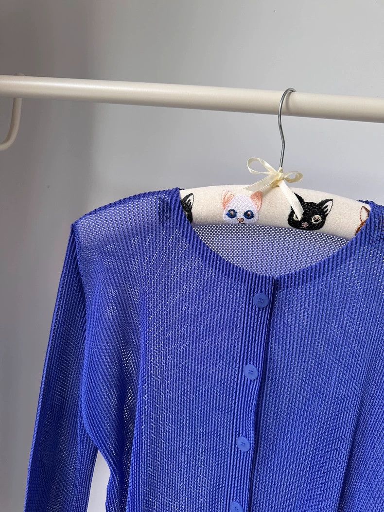 Issey Miyake Issey Miyake size:3 Blue tatami see-through cardigan Size XS / US 0-2 / IT 36-38 - 2 Thumbnail