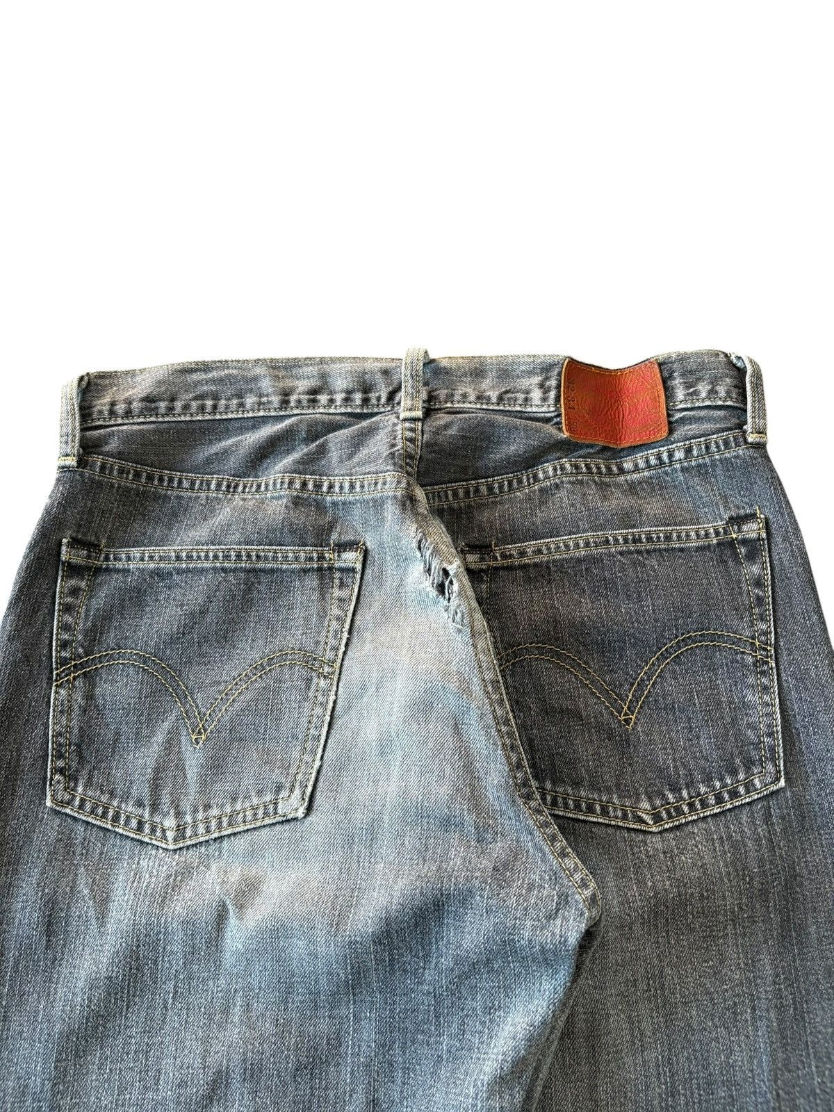 Levi's Vintage 90s Levis 503 Black Distressed Baggy Jeans Size US 32 / EU 48 - 4 Thumbnail