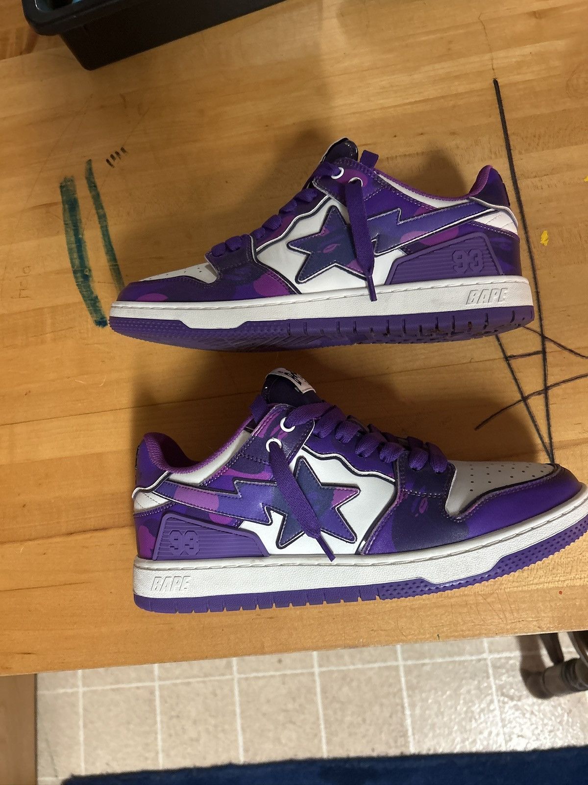 Bape Bape sk8 sta purple Size US 9.5 / EU 42-43 - 2 Thumbnail