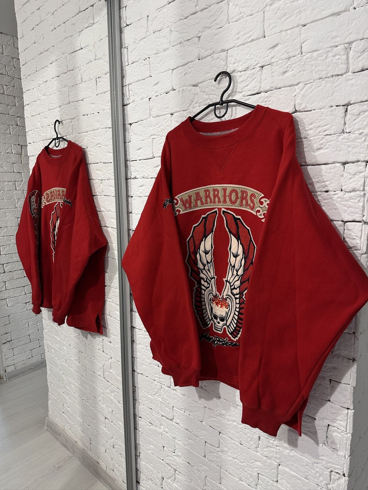 Other Vintage Johnny Blaze Warriors Sweatshirt XL Red Rare 90s Size US XL / EU 56 / 4 - 21 Thumbnail