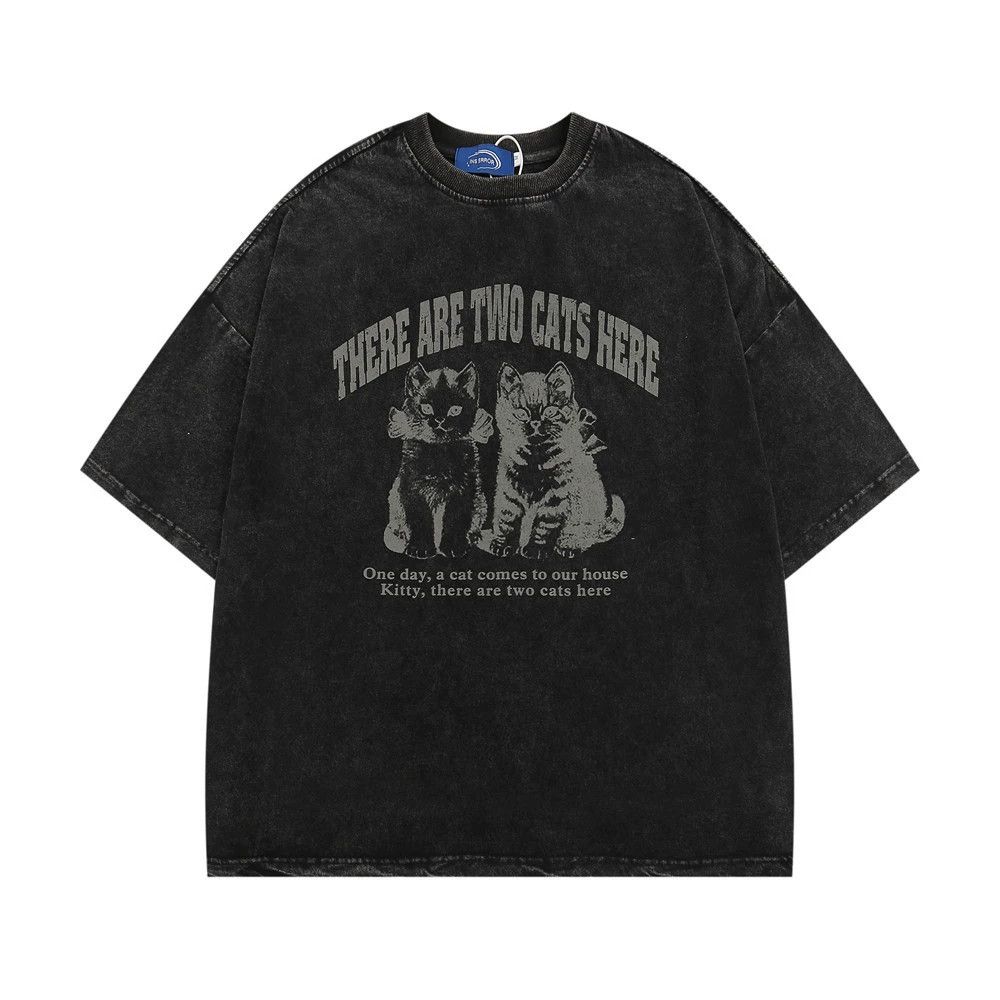 Vintage American casual animal pattern kitten print T-shirt Size US M / EU 48-50 / 2 - 1 Thumbnail