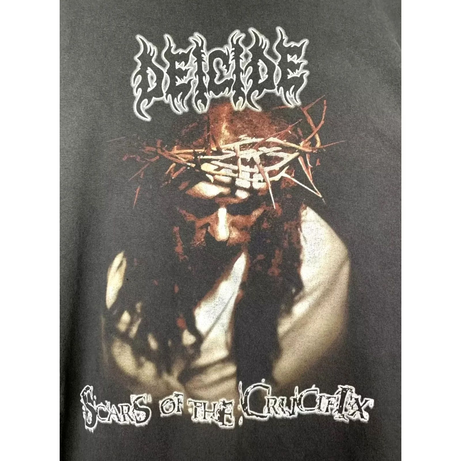 Vintage VINTAGE Deicide Scars of the Crucifix ROCK BAND T SHIRT T-SHIRT Shirt Mens L Black 2004 Size US L / EU 52-54 / 3 - 4 Thumbnail