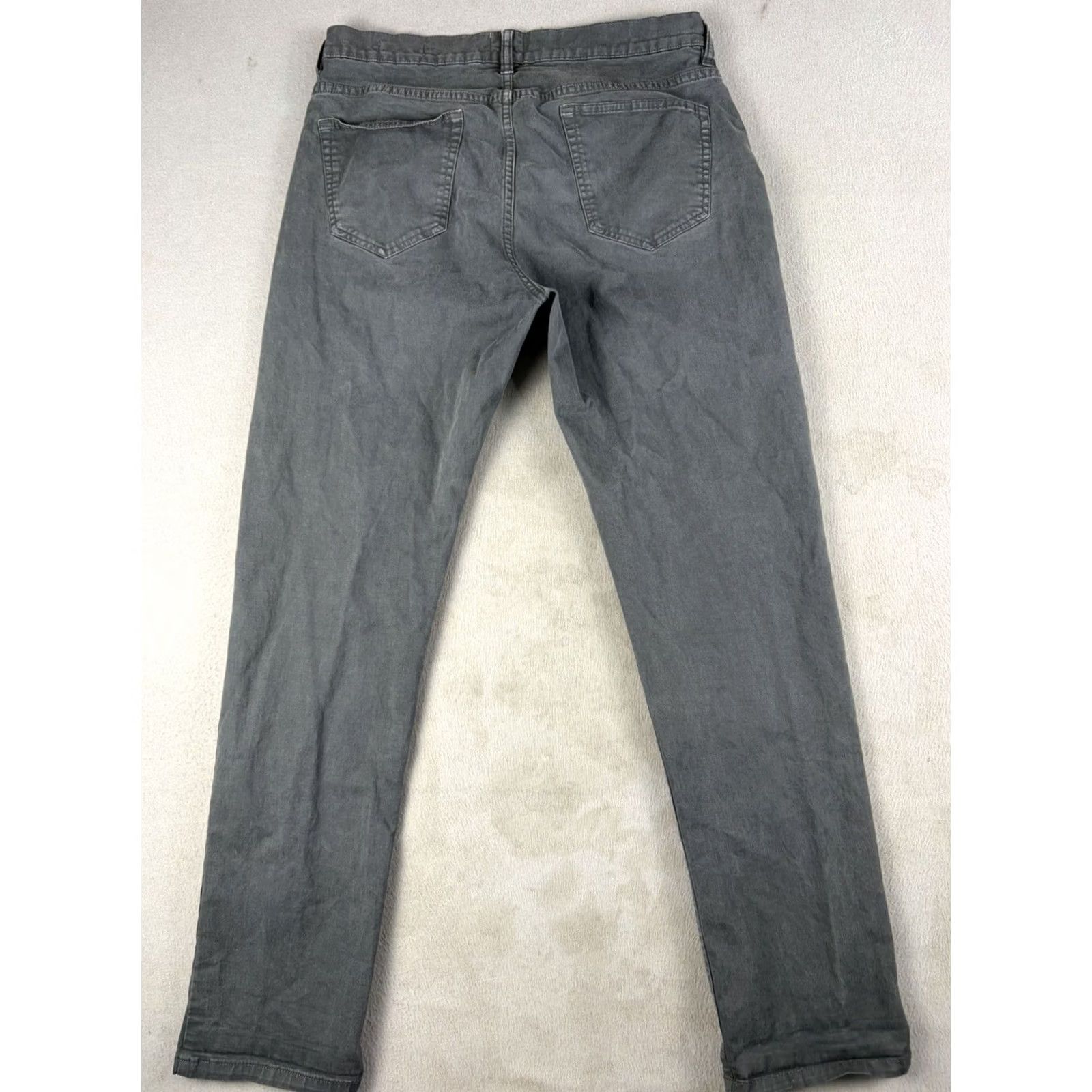 Vintage Under 510 Chino Pants Mens 28x27 Gray Tapered Stretch Workwear Casual U-510 Size US 28 / EU 44 - 2 Thumbnail