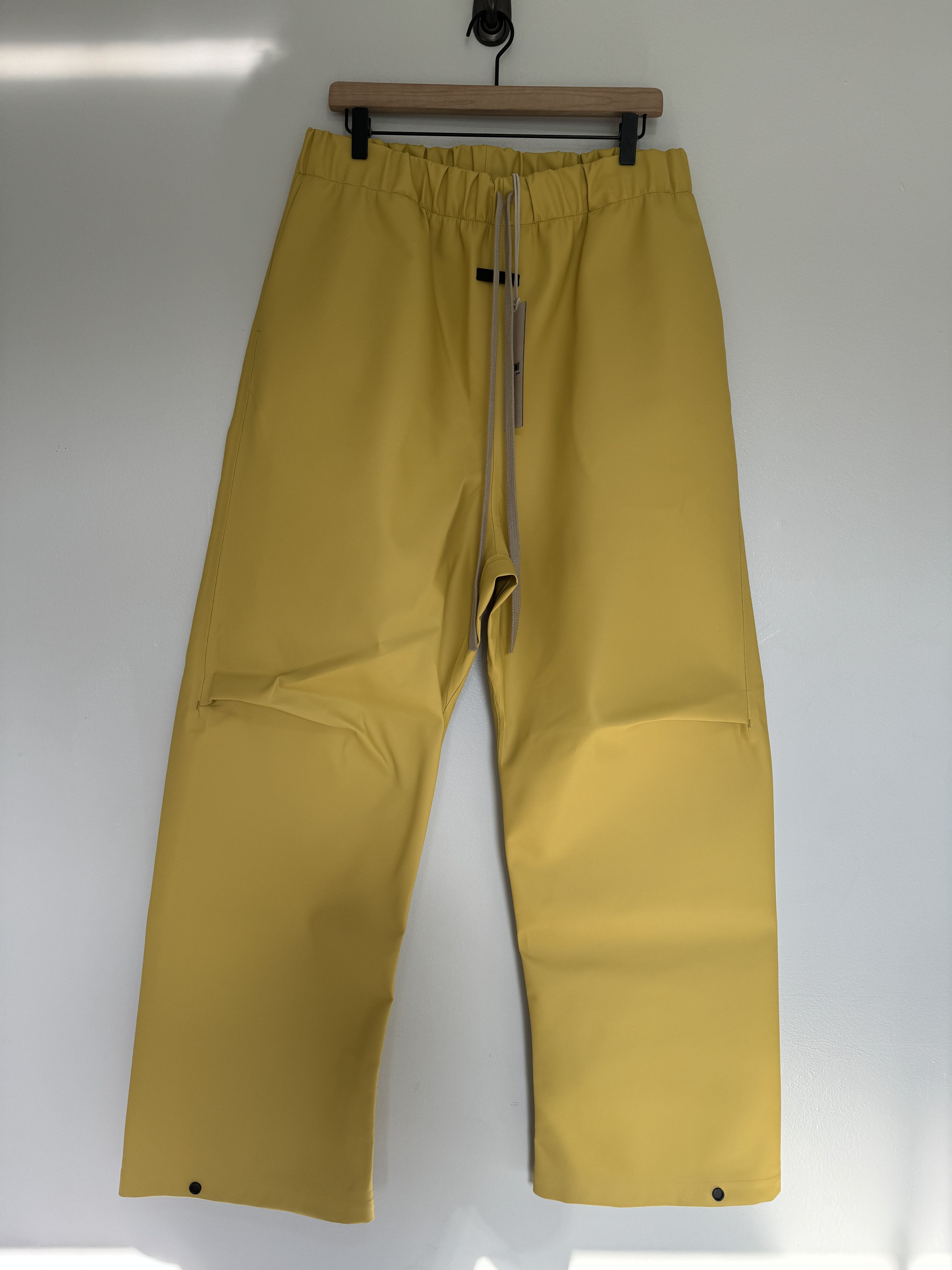 image of Fear Of God Rubberized Knee Pleat Wide Leg Pant New L $1,495 in Tuscan, Men's (Size 34)