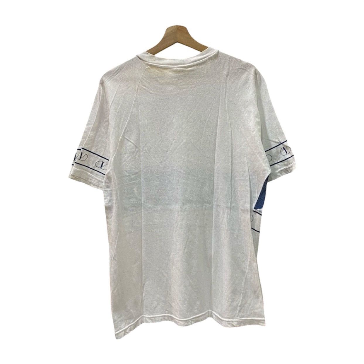 Valentino Vintage Valentino Spellout Multi-Logo T-Shirt - White/Blue Size US S / EU 44-46 / 1 - 2 Thumbnail