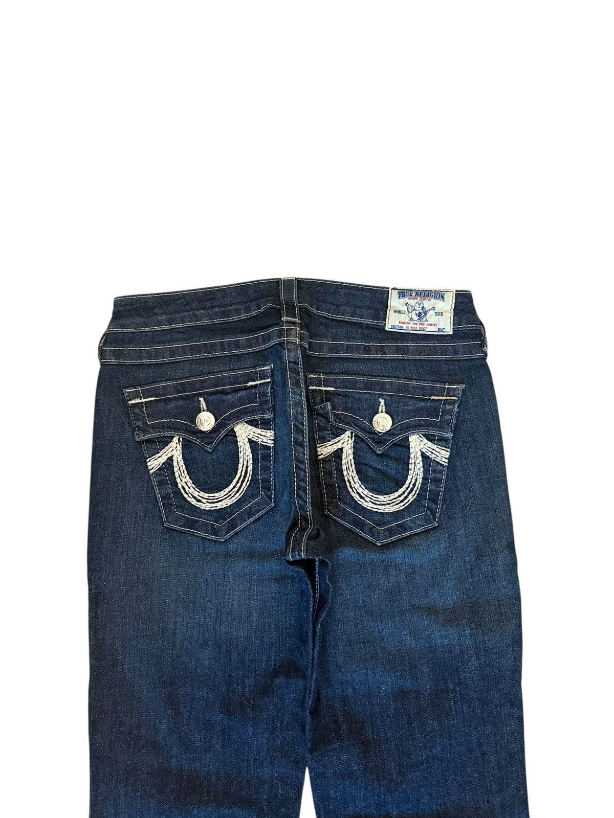 True Religion True Religion Hi-Rise Boot Washed Flared Bootcut Denim Jeans Size 29" - 3 Thumbnail