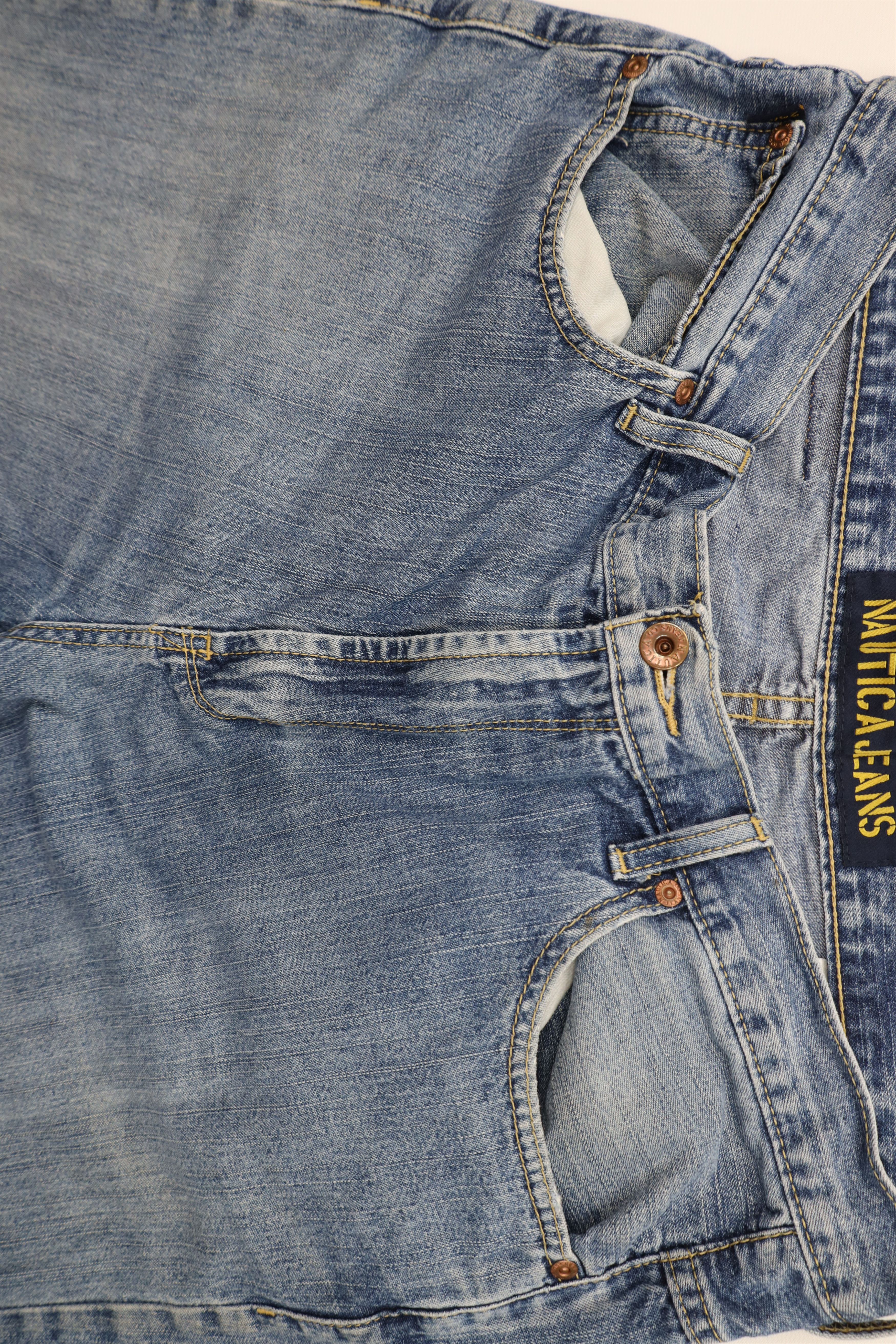 Nautica Vintage 90s Nautica Baggy Wide Leg Dungaree Denim Jeans Size US 33 - 7 Thumbnail