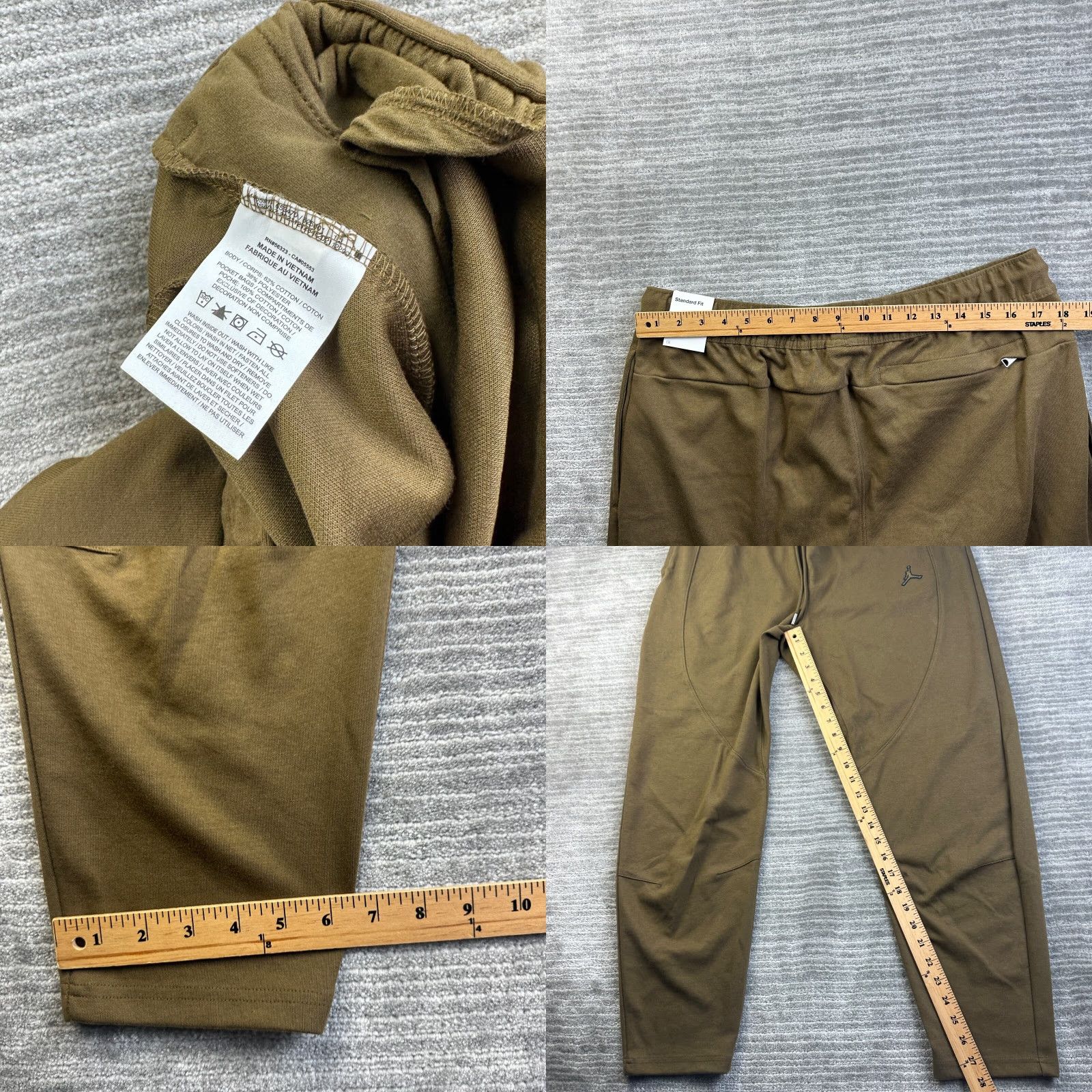 Nike Jordan Pants Mens 2XL Green Sweatpants Light Olive Essentials Warmup Trousers Size US 39 - 8 Thumbnail