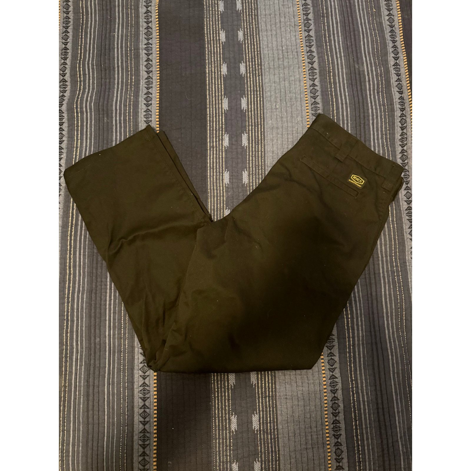RVCA RVCA Americana Fit Pants Black Size 34 Men’s Casual Chino Size US 34 / EU 50 - 1 Thumbnail