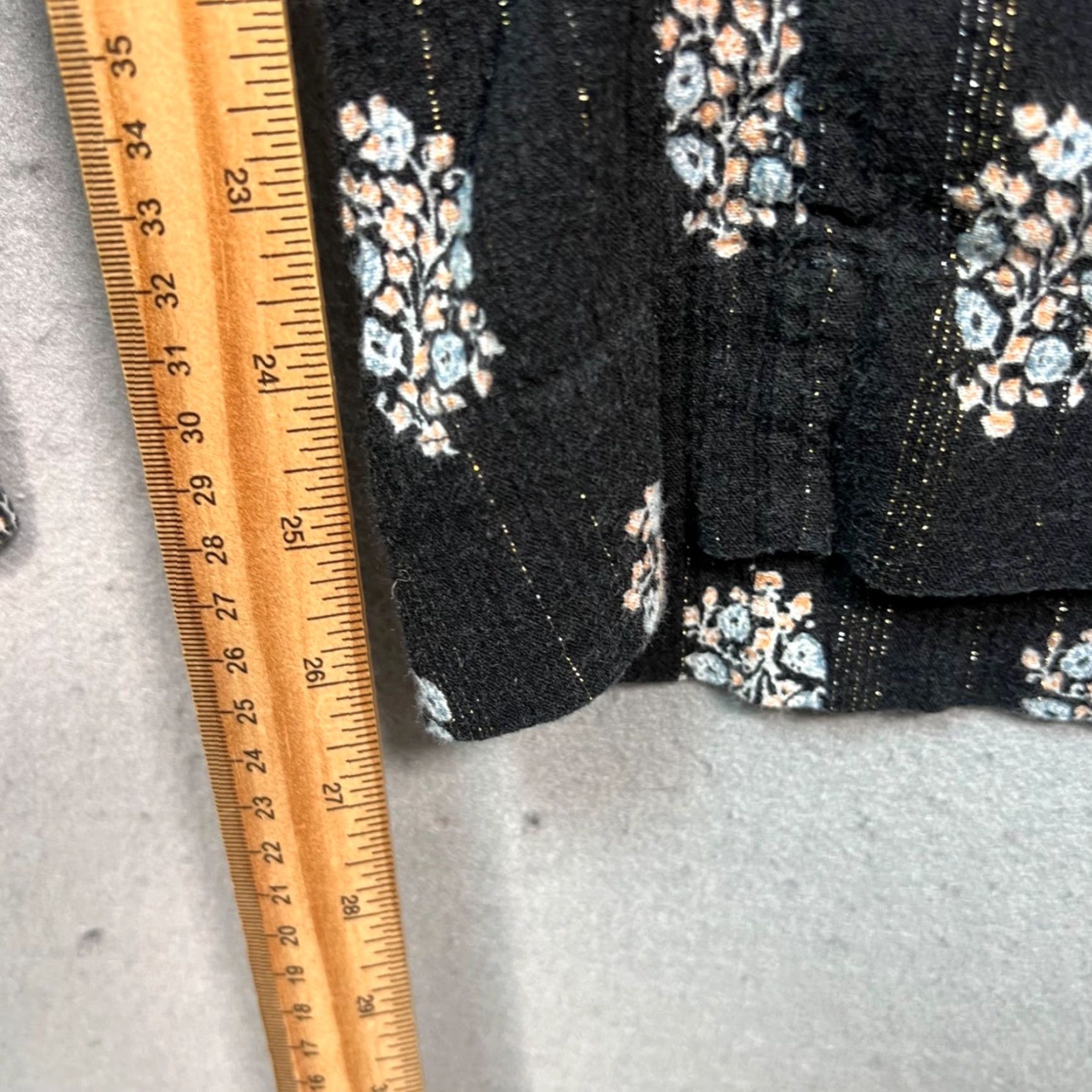Rebecca Taylor Rebecca Taylor La Vie Womens Small Black Floral Smocked Waist Wide-Leg Pants 100% Cotton Size 28" / US 6 / IT 42 - 7 Thumbnail
