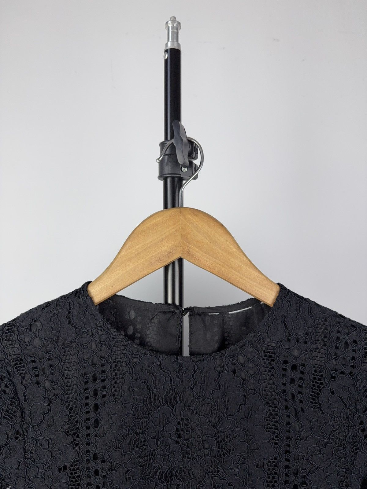 Japanese Brand Opium Gothic Black Long Blouse Floral Avant Garde Y2k Size S / US 4 / IT 40 - 2 Thumbnail