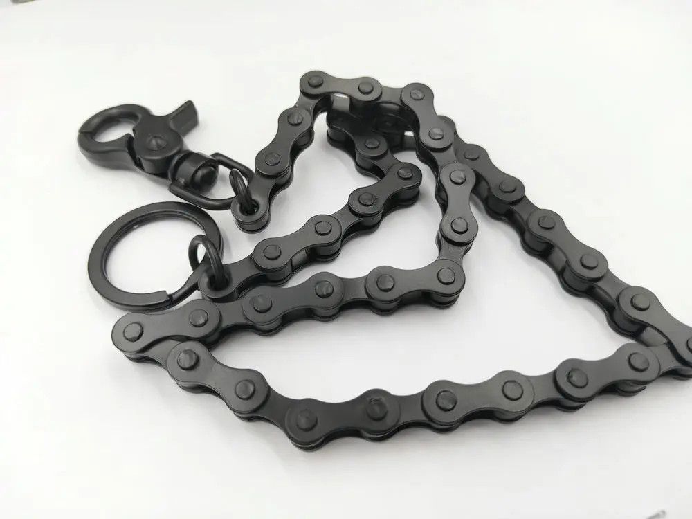 Designer × Japanese Brand Long Chain Trousers Black Zink Plated Hip Waist Size ONE SIZE - 2 Thumbnail