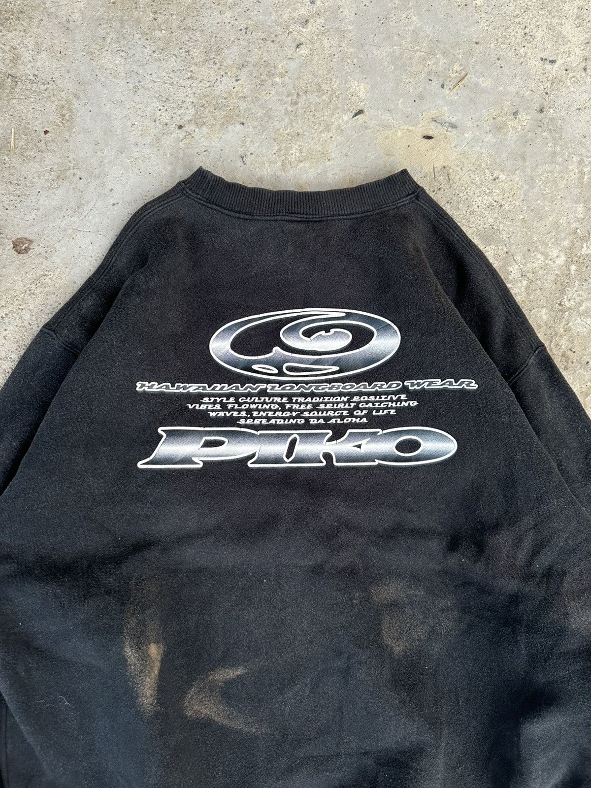 Vintage Vintage 2000's Piko Hawaiian Surf Faded Sweatshirts Size US L / EU 52-54 / 3 - 3 Thumbnail