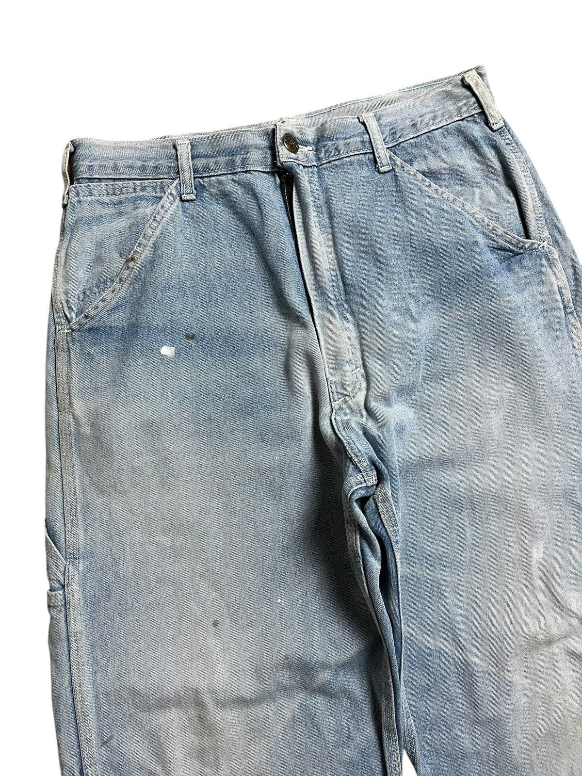 Japanese Brand × Vintage VINTAGE SMITH’S MADE AMERICA CARPENTER WASHED BLUE JEAN Size US 32 / EU 48 - 2 Thumbnail
