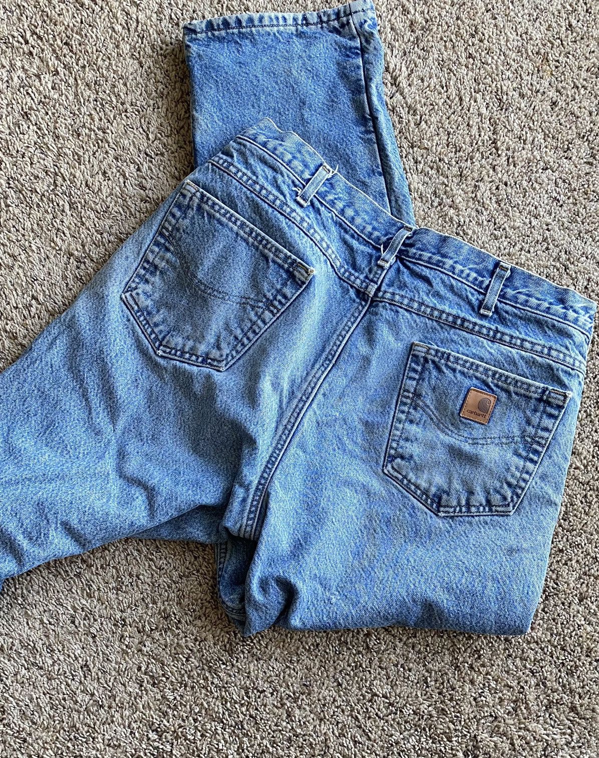 Vintage Carhartt insulated jeans denim workwear USA Y2K